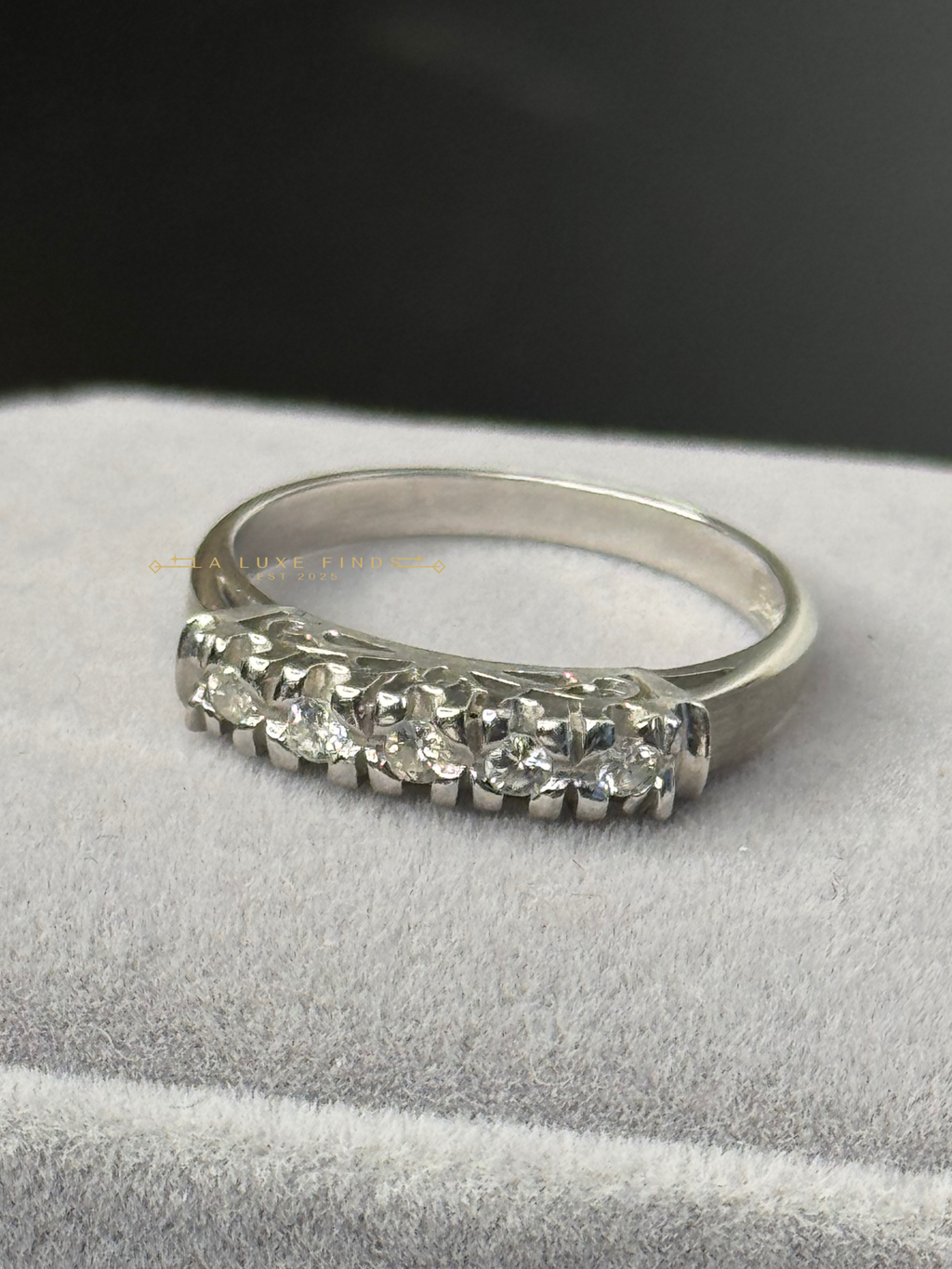 Pre-owned 0.16ct Natural Diamond Platinum Ring