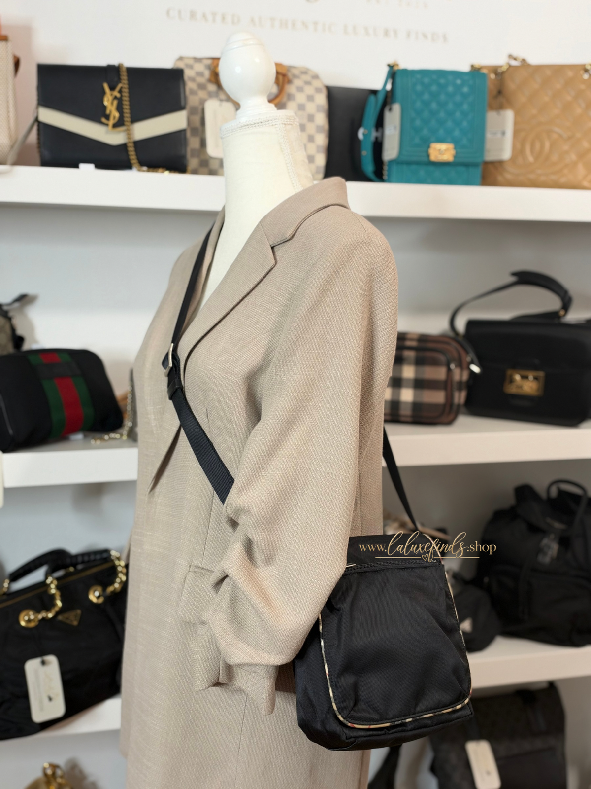 BURBERRY BL Nylon Novacheck Crossbody Bag