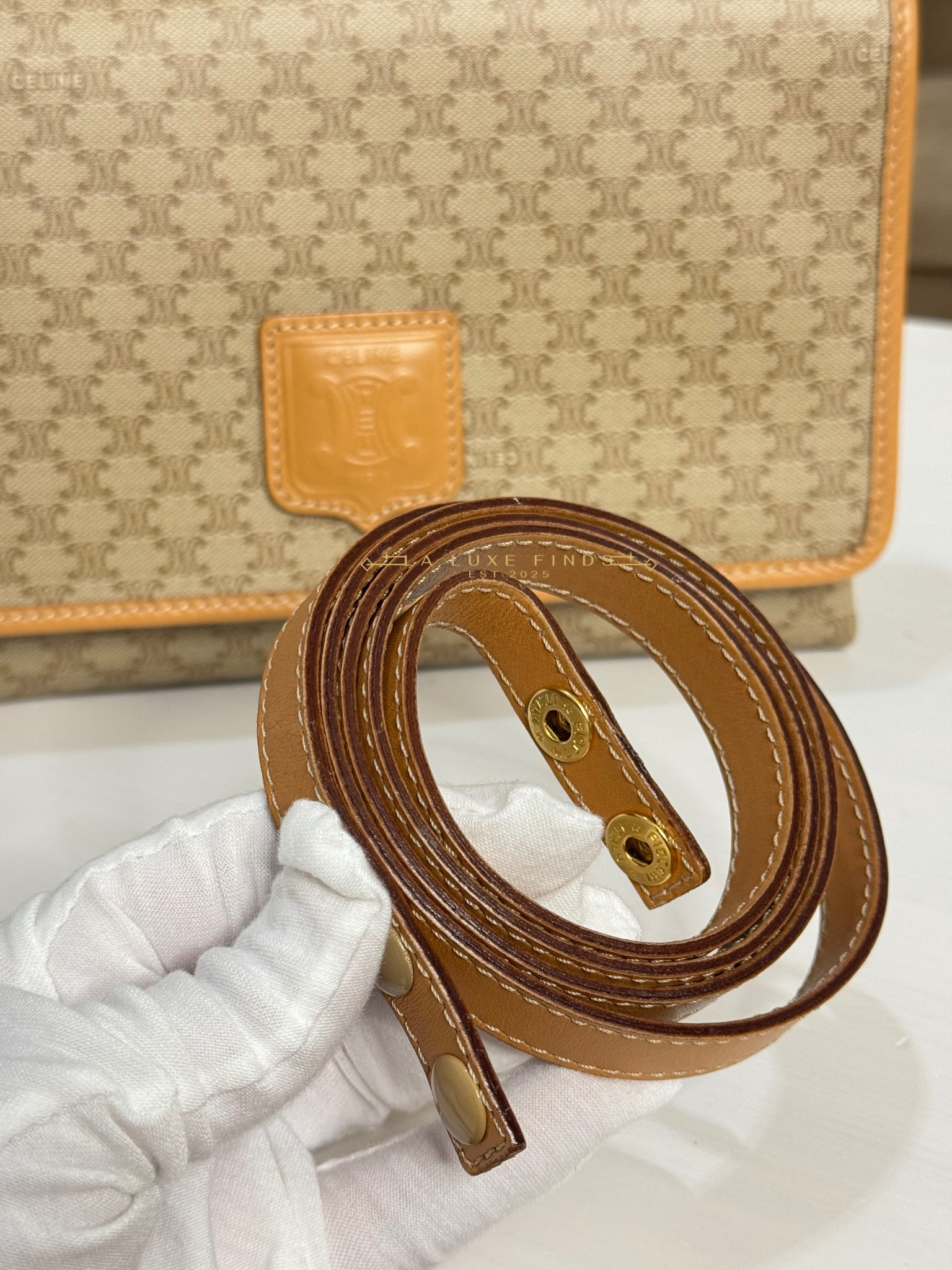 CELINE Macadam Crossbody Bag