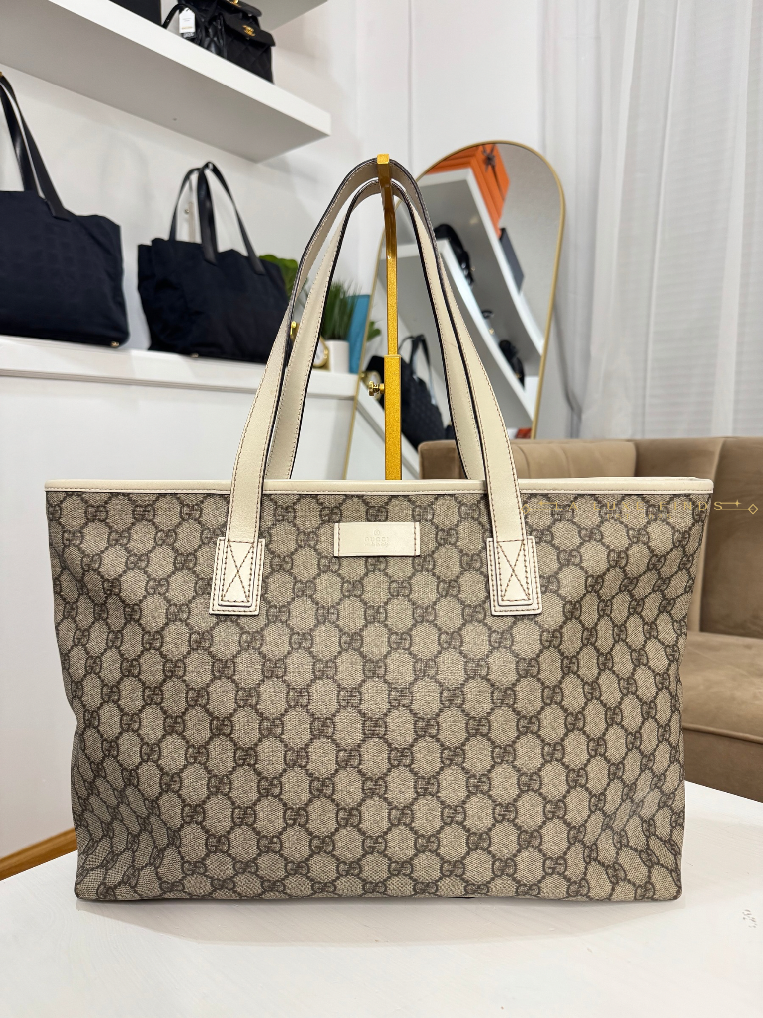 GUCCI Plus Tote Coated Canvas