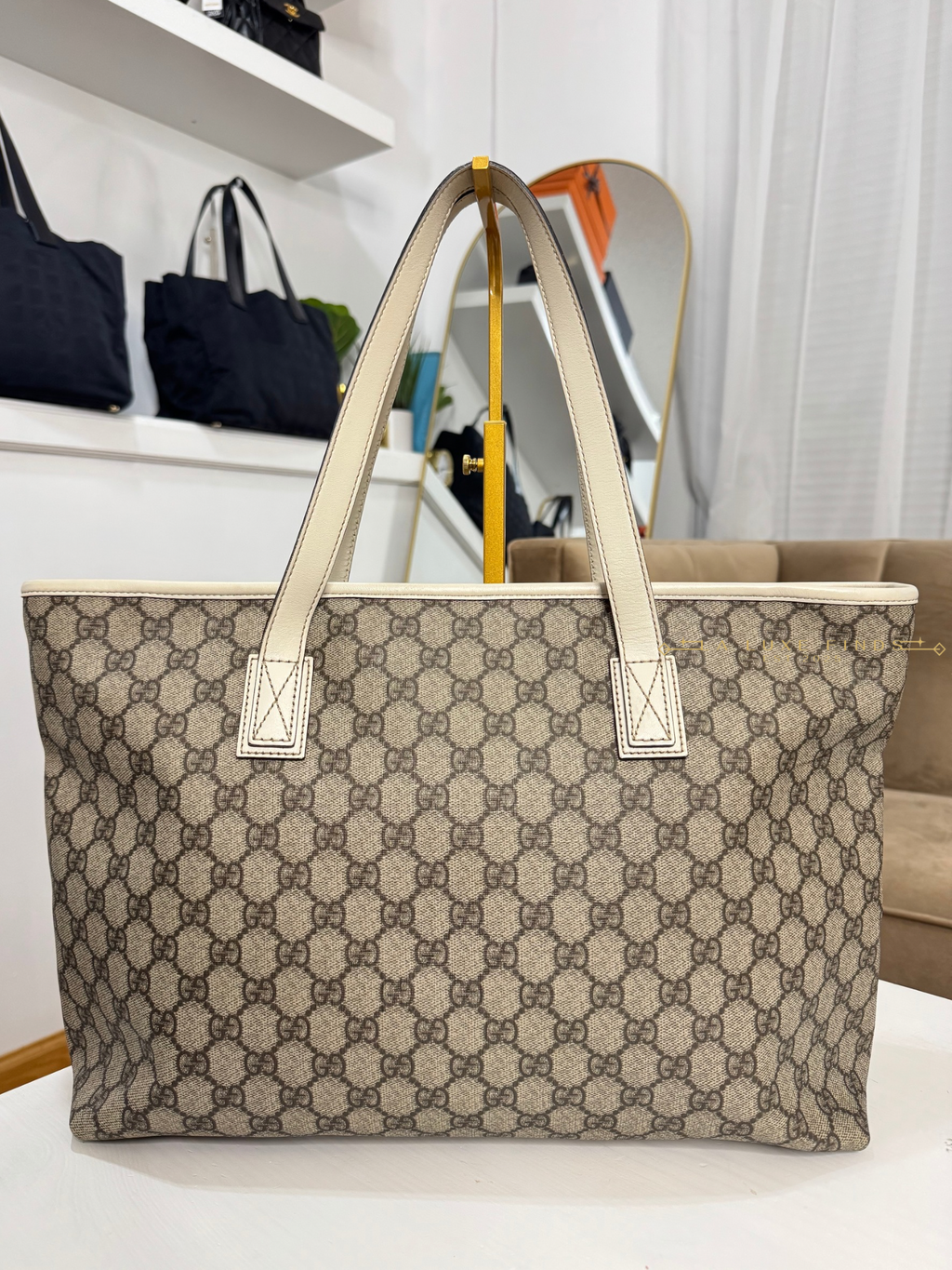 GUCCI Plus Tote Coated Canvas