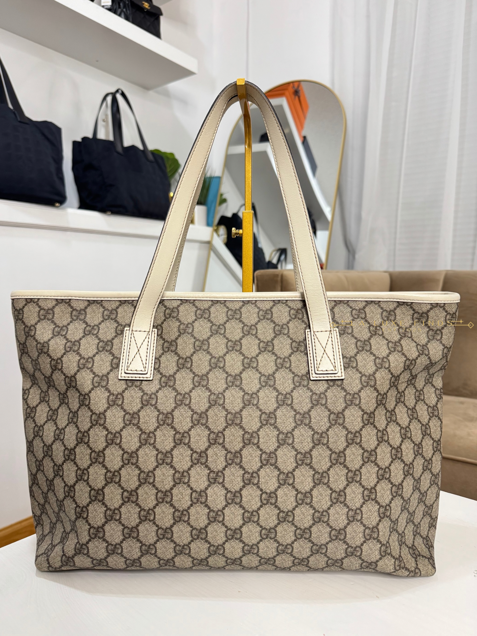 GUCCI Plus Tote Coated Canvas