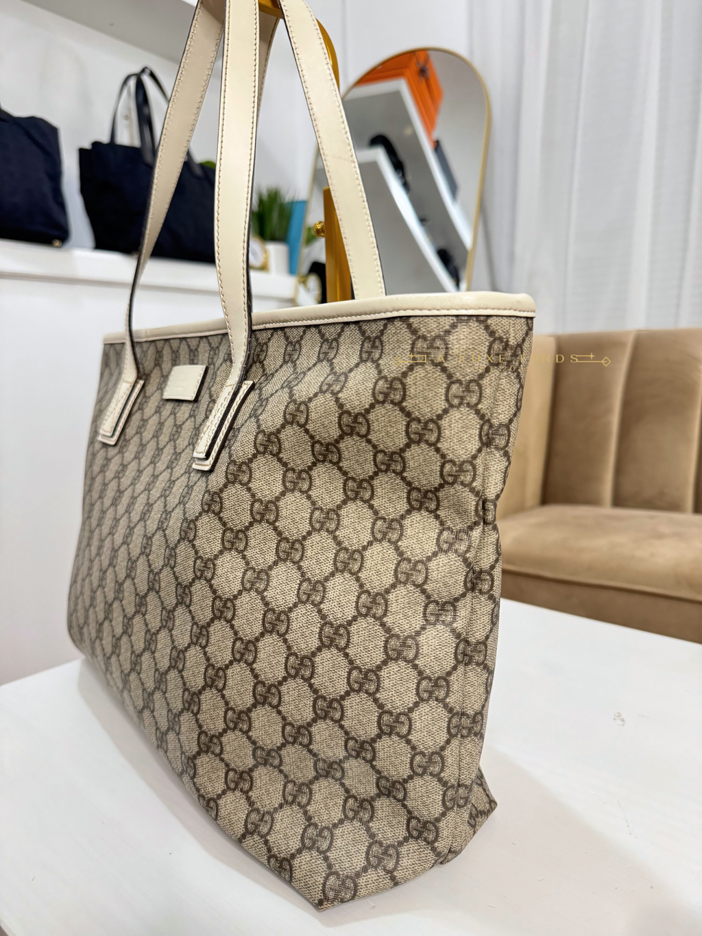 GUCCI Plus Tote Coated Canvas