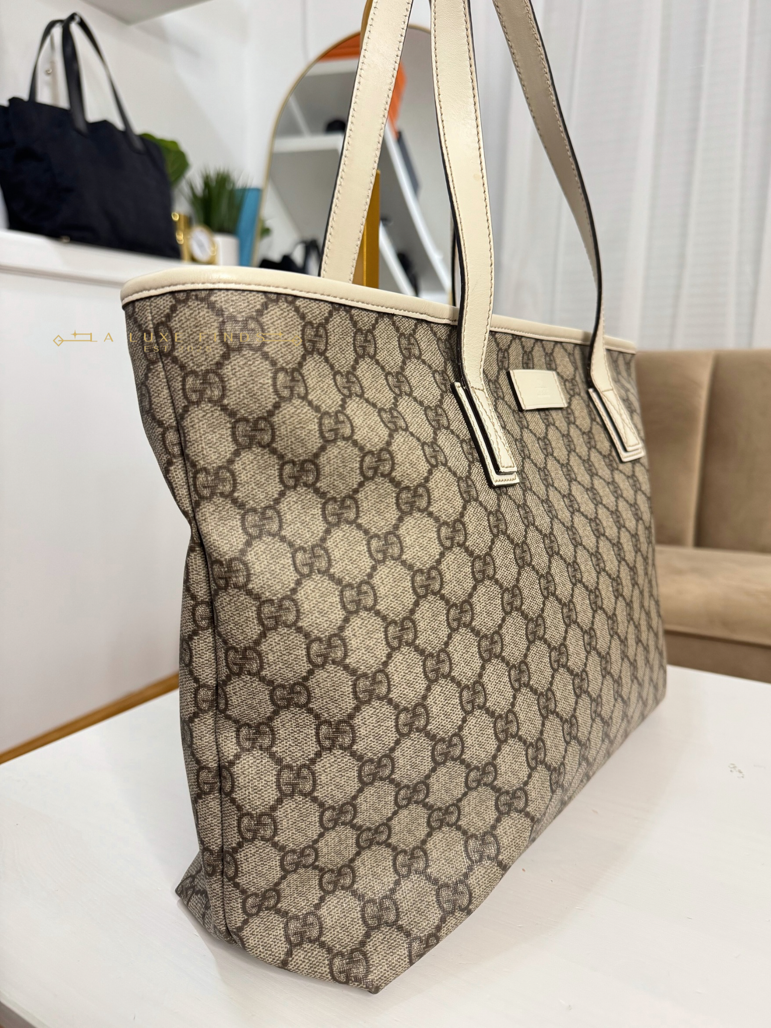 GUCCI Plus Tote Coated Canvas