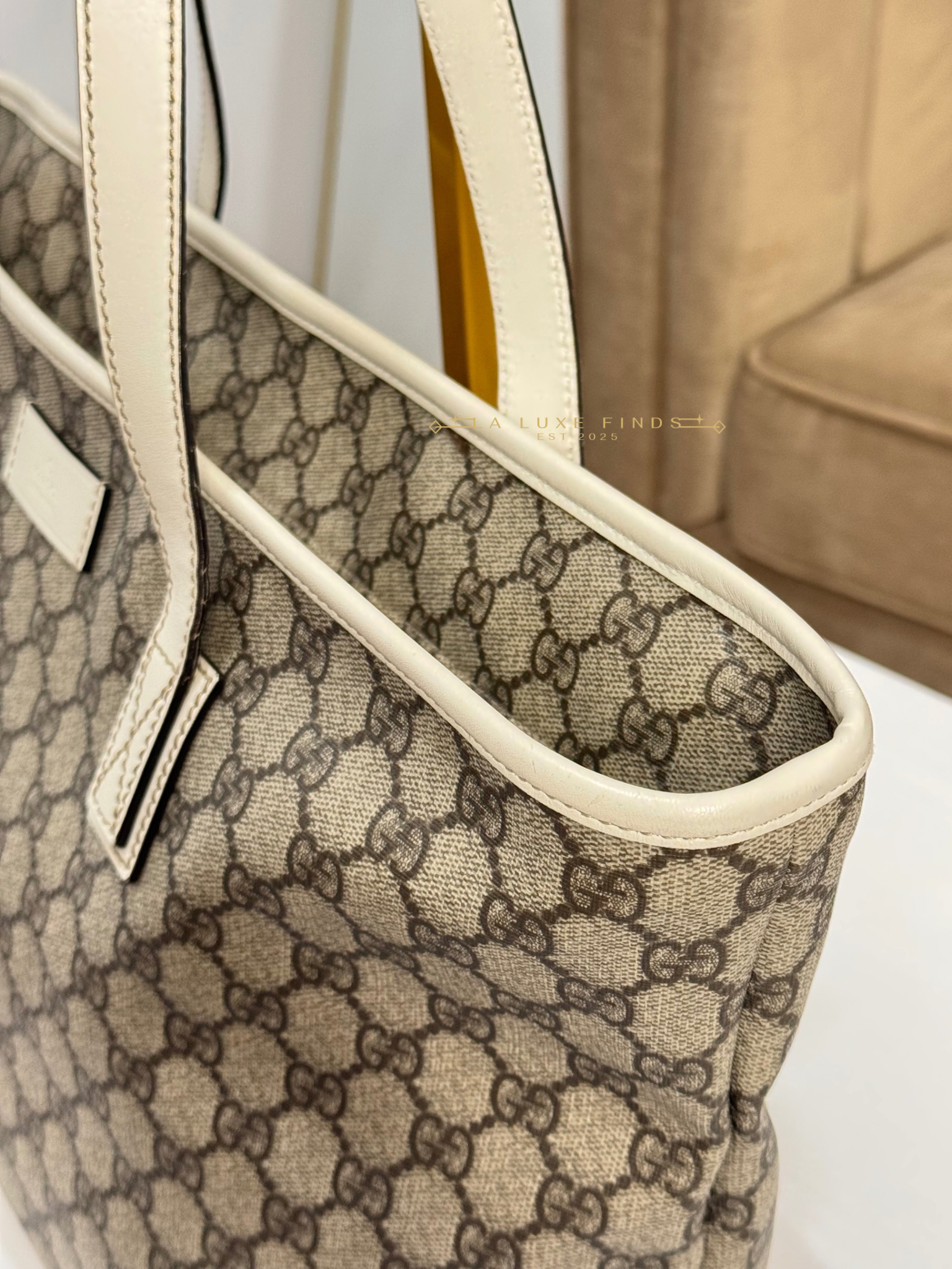 GUCCI Plus Tote Coated Canvas