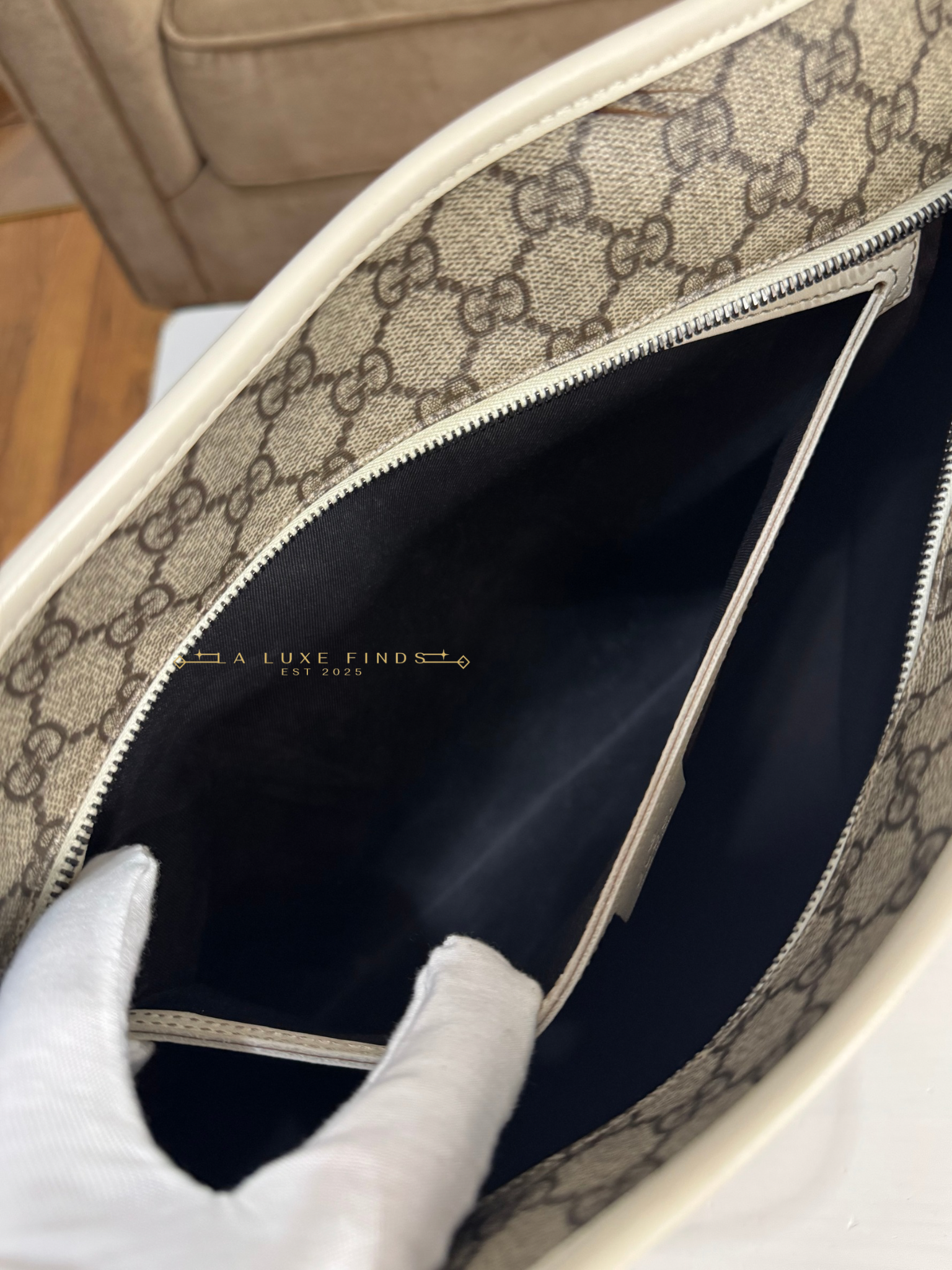 GUCCI Plus Tote Coated Canvas