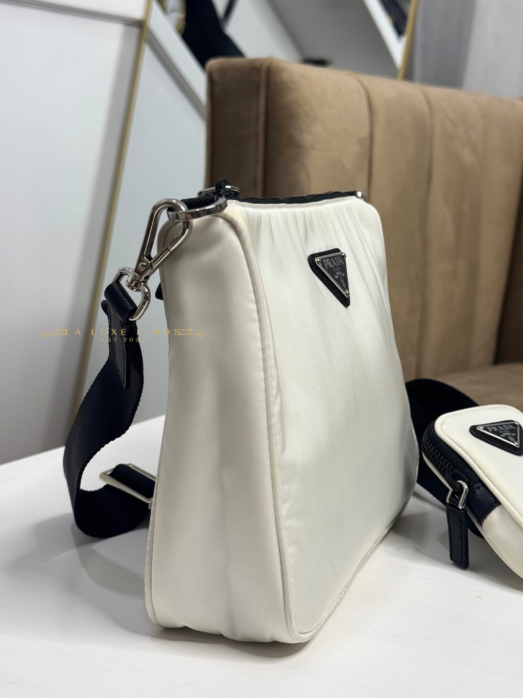 PRADA Re-Nylon Crossbody with Key Pouch