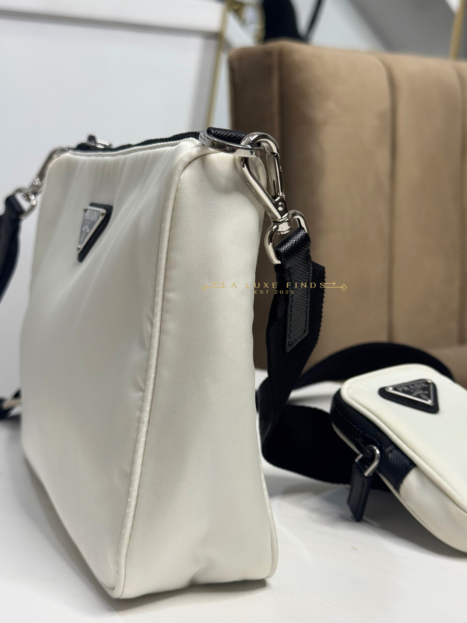 PRADA Re-Nylon Crossbody with Key Pouch