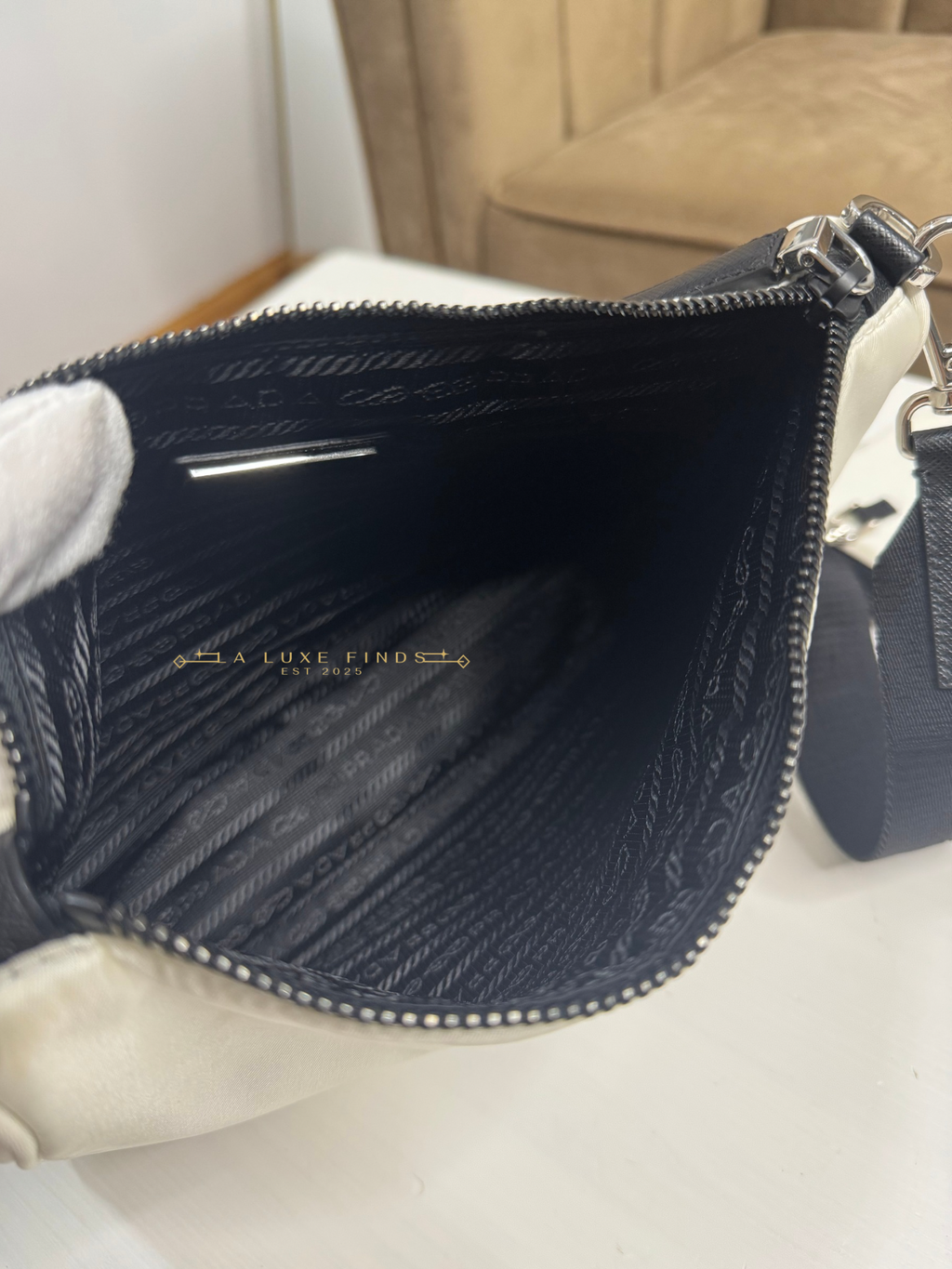 PRADA Re-Nylon Crossbody with Key Pouch