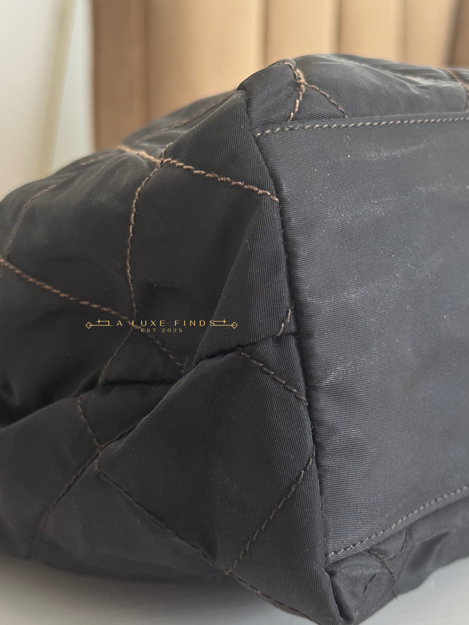 PRADA Tessuto Impuntu Chain Tote