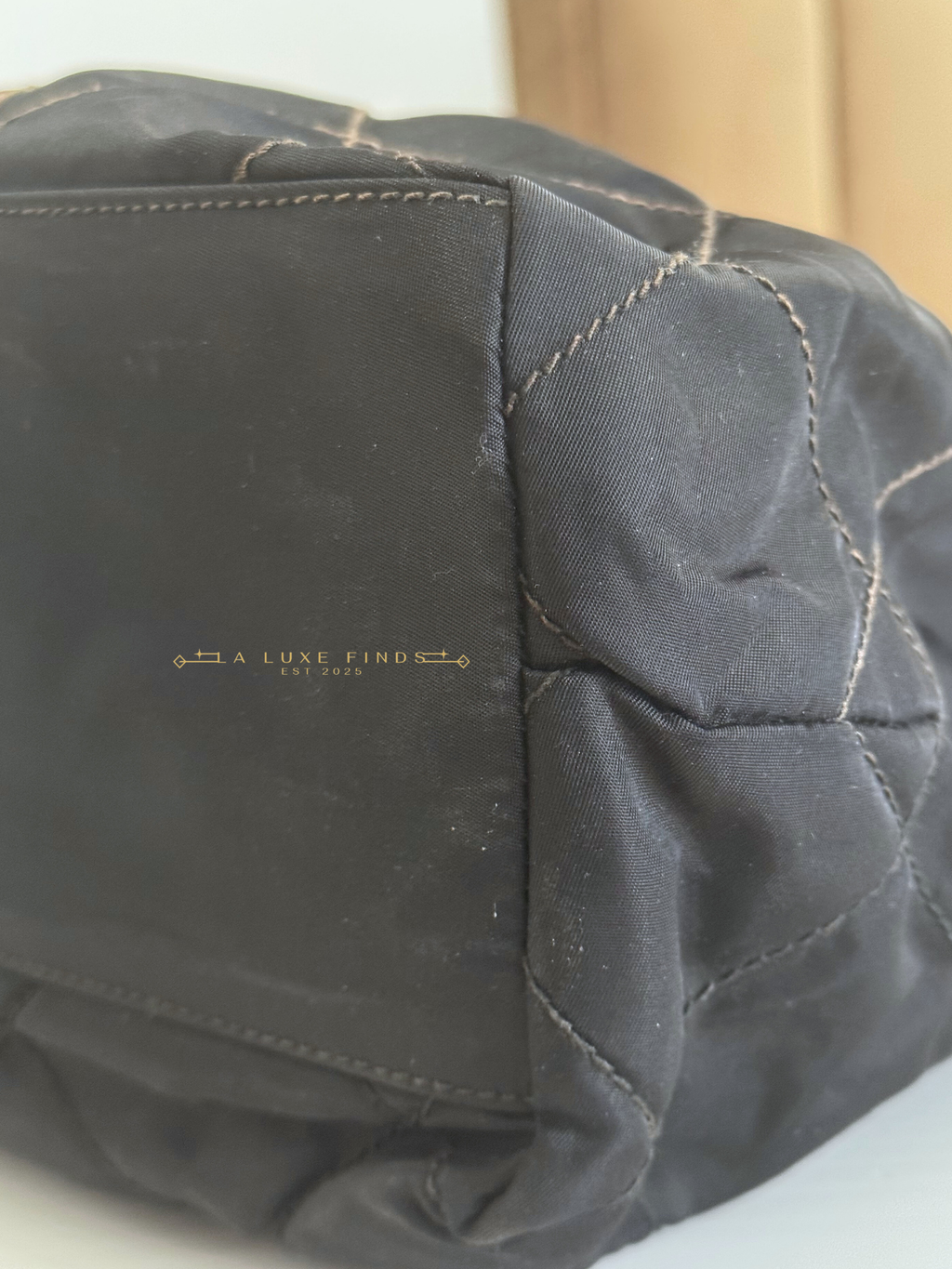 PRADA Tessuto Impuntu Chain Tote