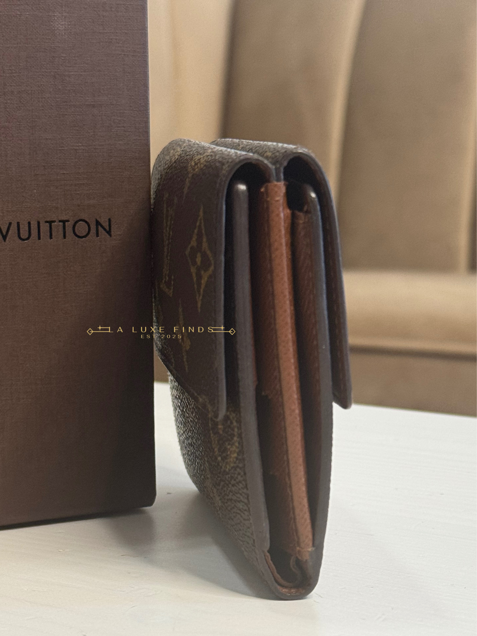 LOUIS VUITTON Monogram Elise Trifold Wallet