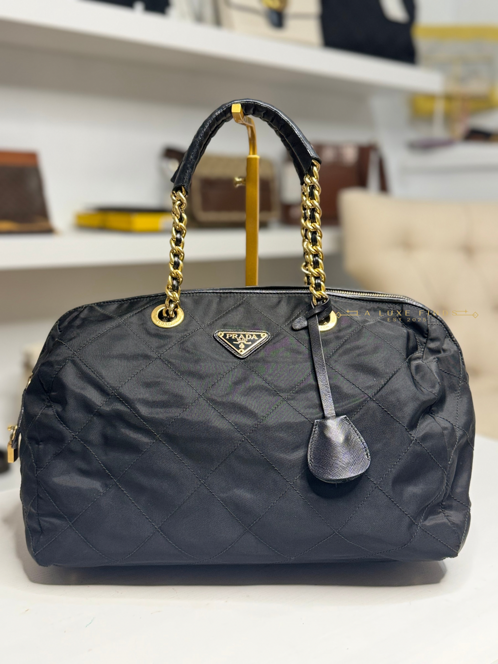 PRADA Chain Boston Bag