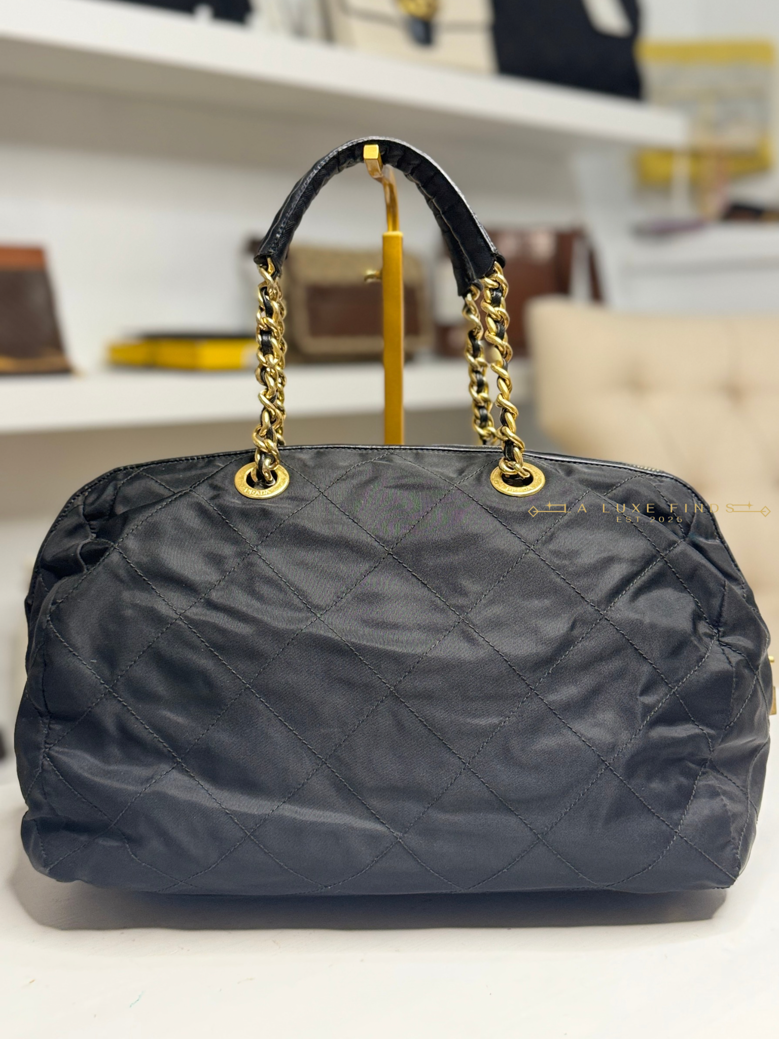 PRADA Chain Boston Bag
