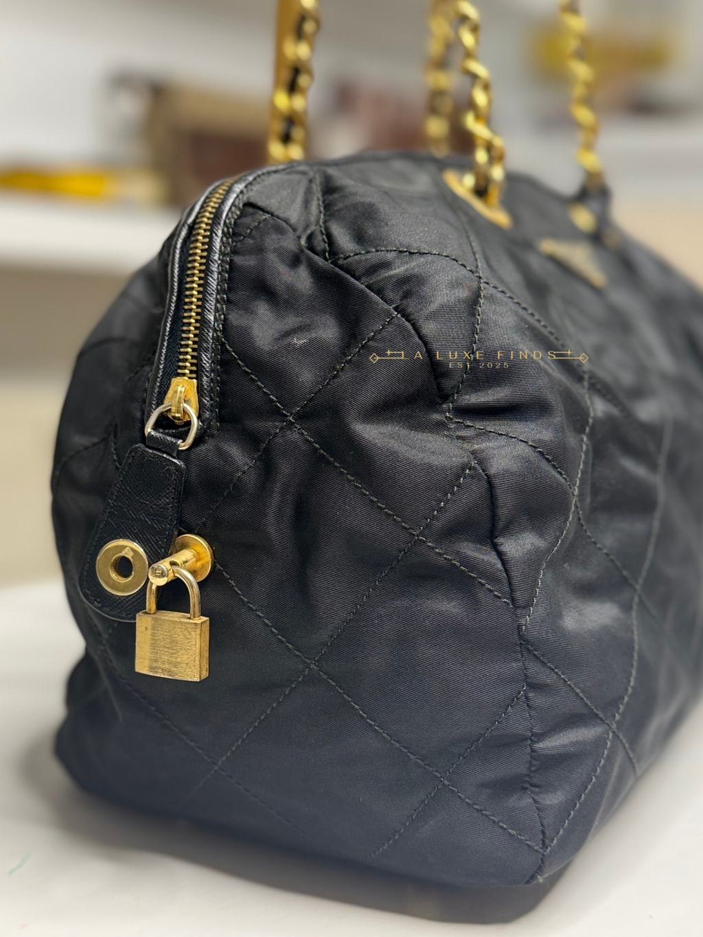 PRADA Chain Boston Bag