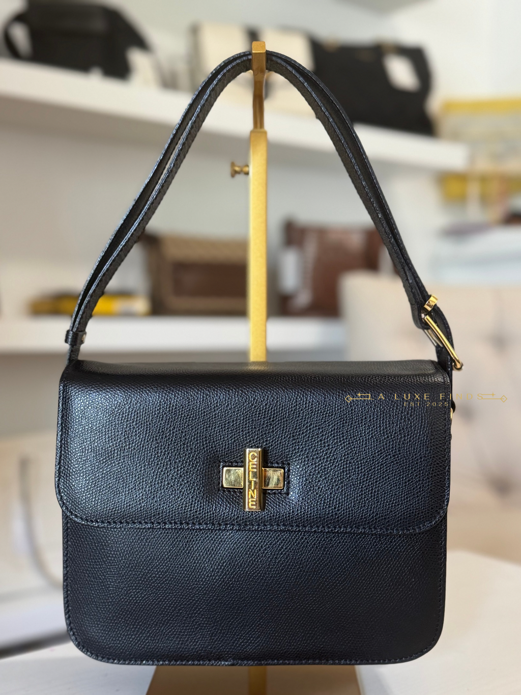 CELINE Twistlock Shoulder Bag