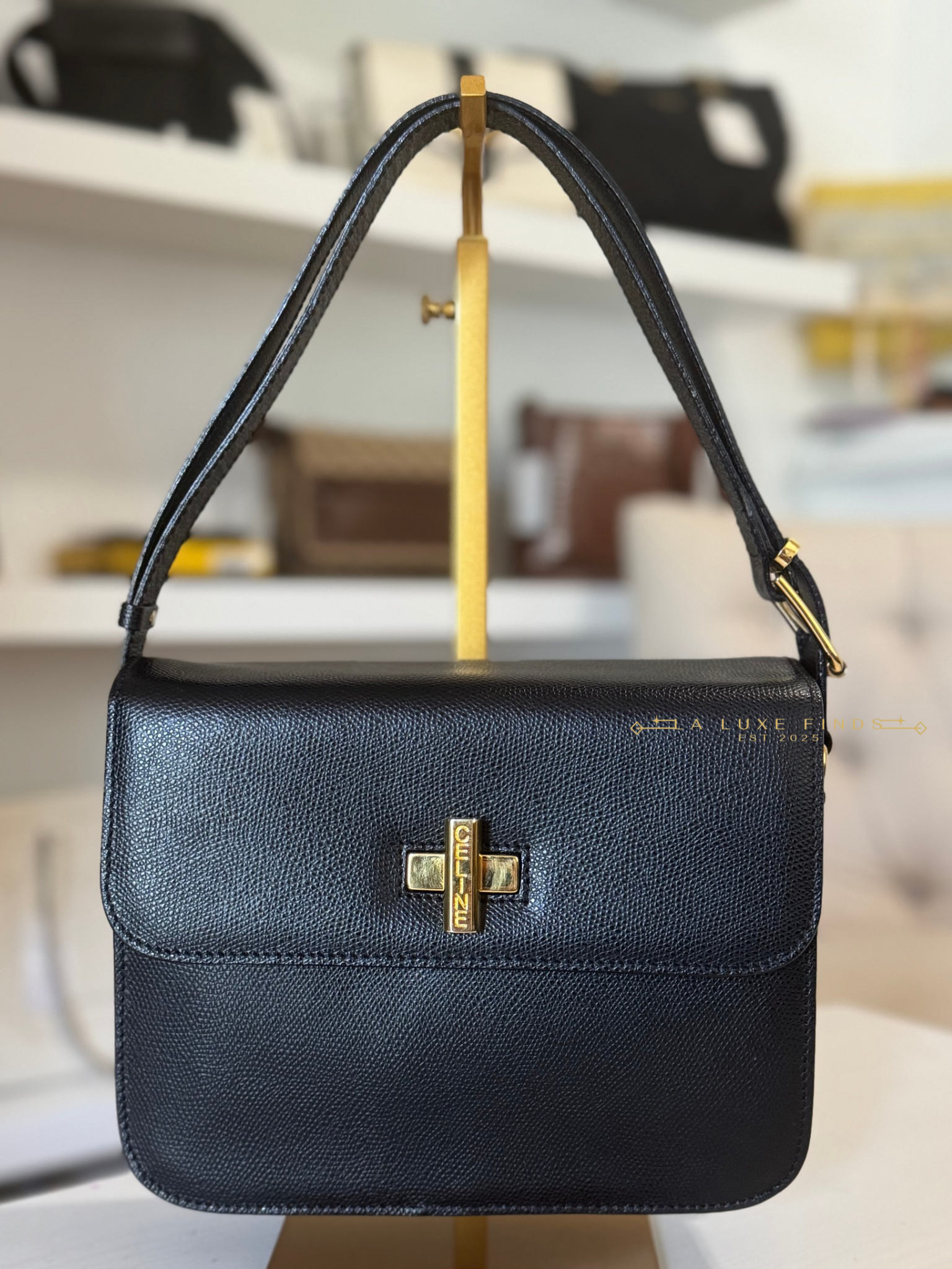 CELINE Twistlock Shoulder Bag