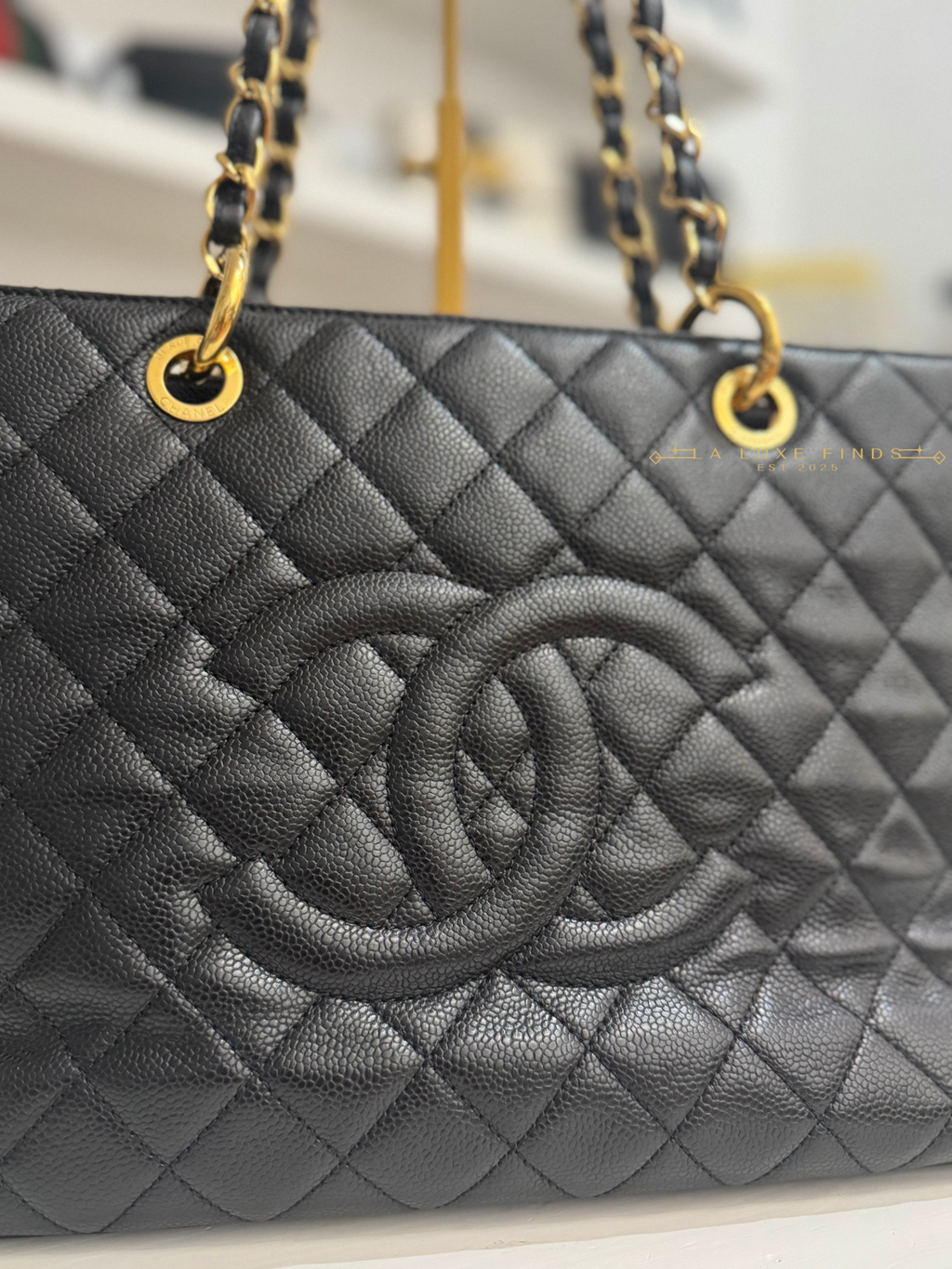 CHANEL 2013 Quilted Grand Shopping Tote