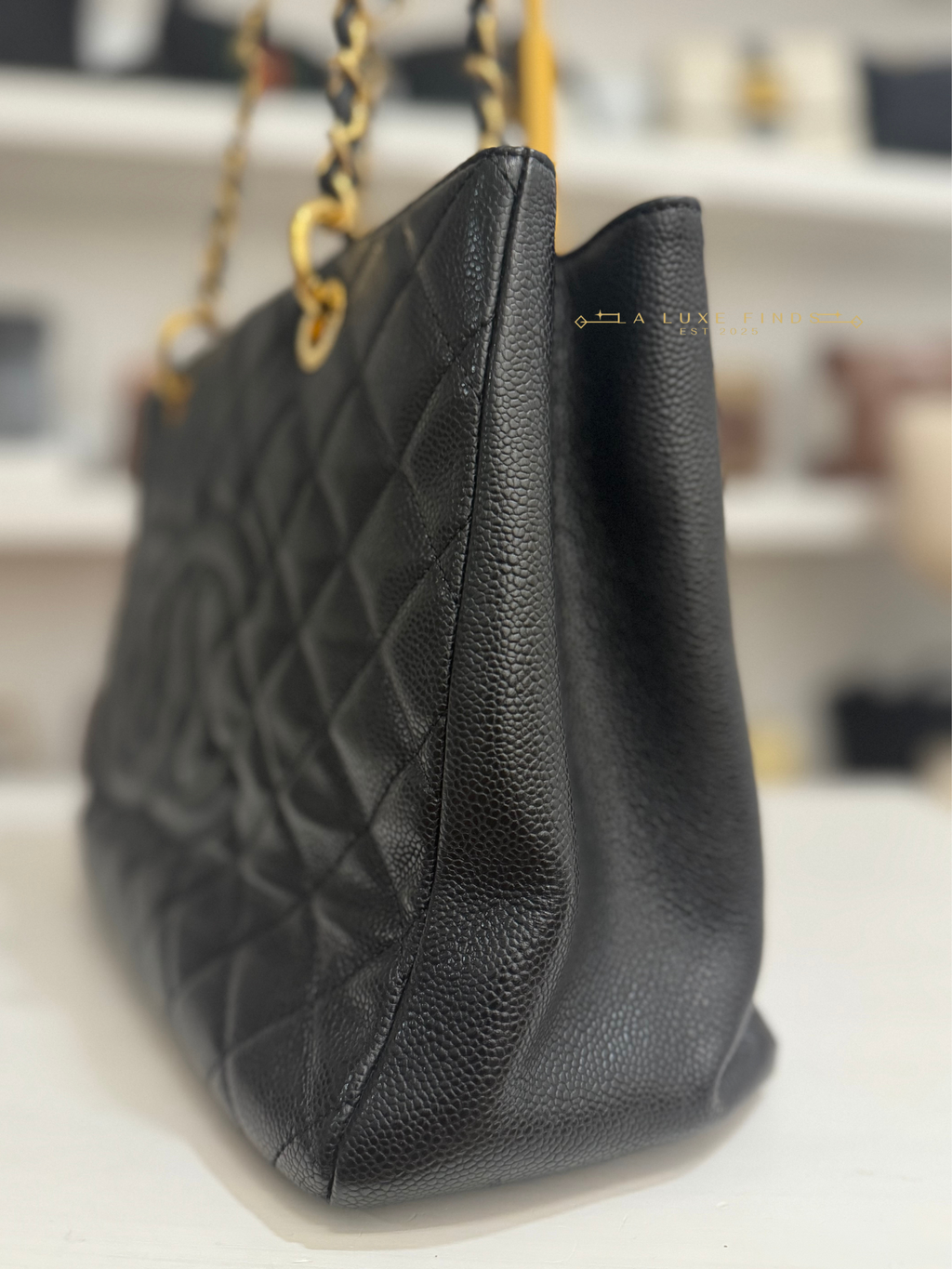 CHANEL 2013 Quilted Grand Shopping Tote