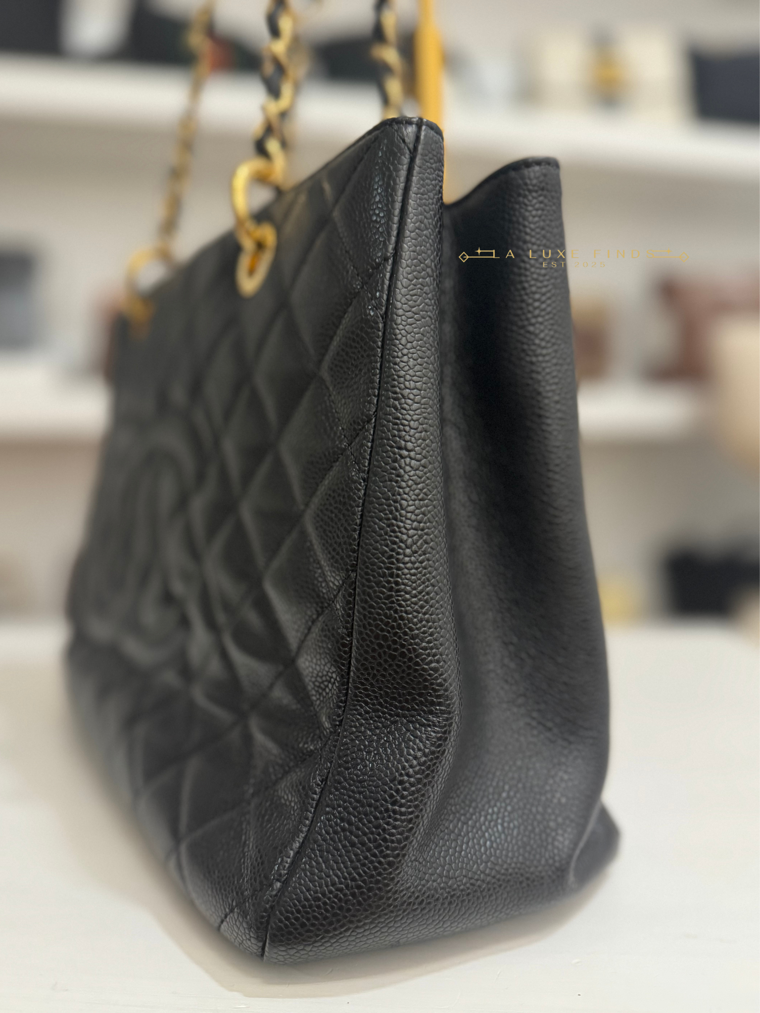 CHANEL 2013 Quilted Grand Shopping Tote