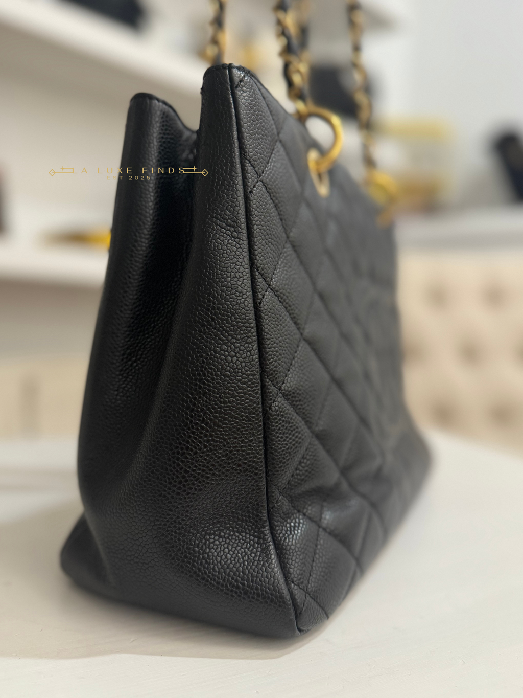 CHANEL 2013 Quilted Grand Shopping Tote