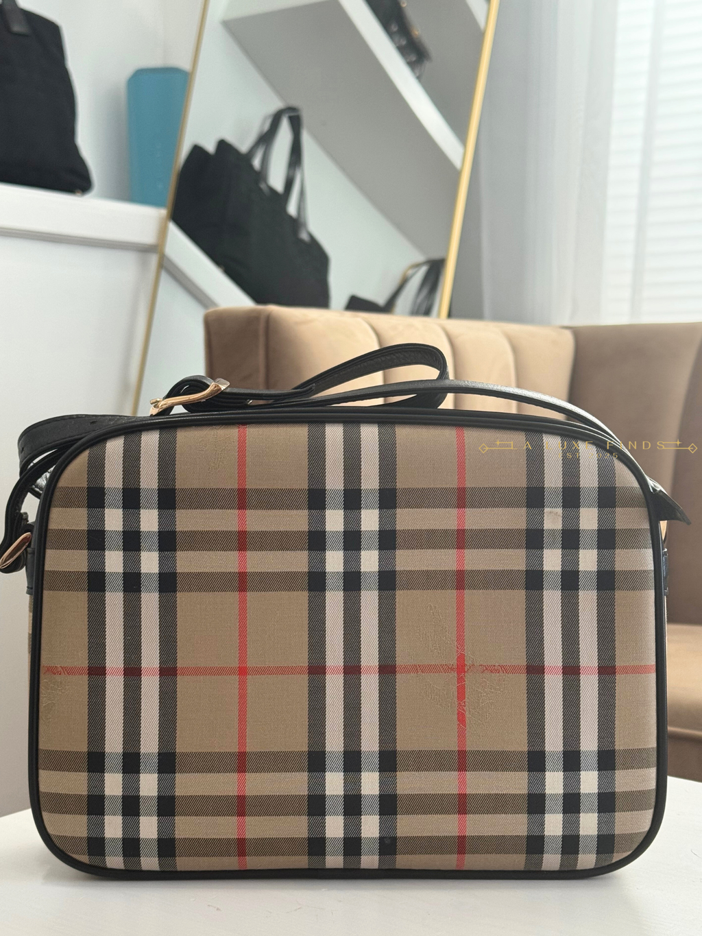 BURBERRY Nova Check Shoulder Bag