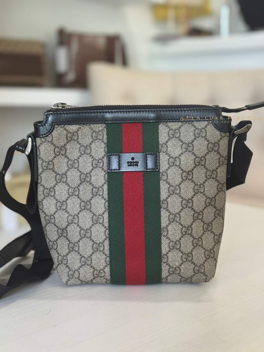 GUCCI Web Supreme Messenger Bag
