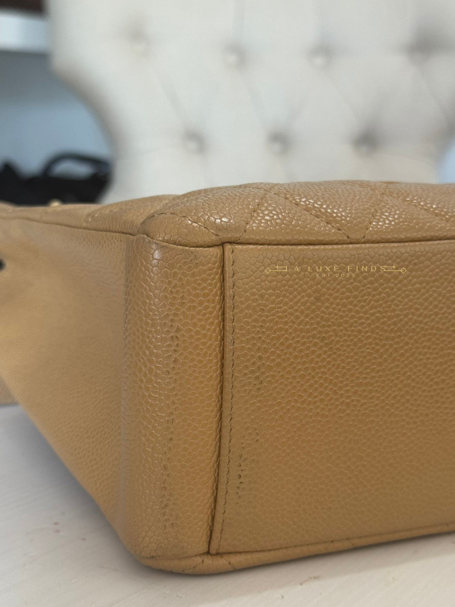 CHANEL 2005 Caviar Quilted Petite Shopping Tote