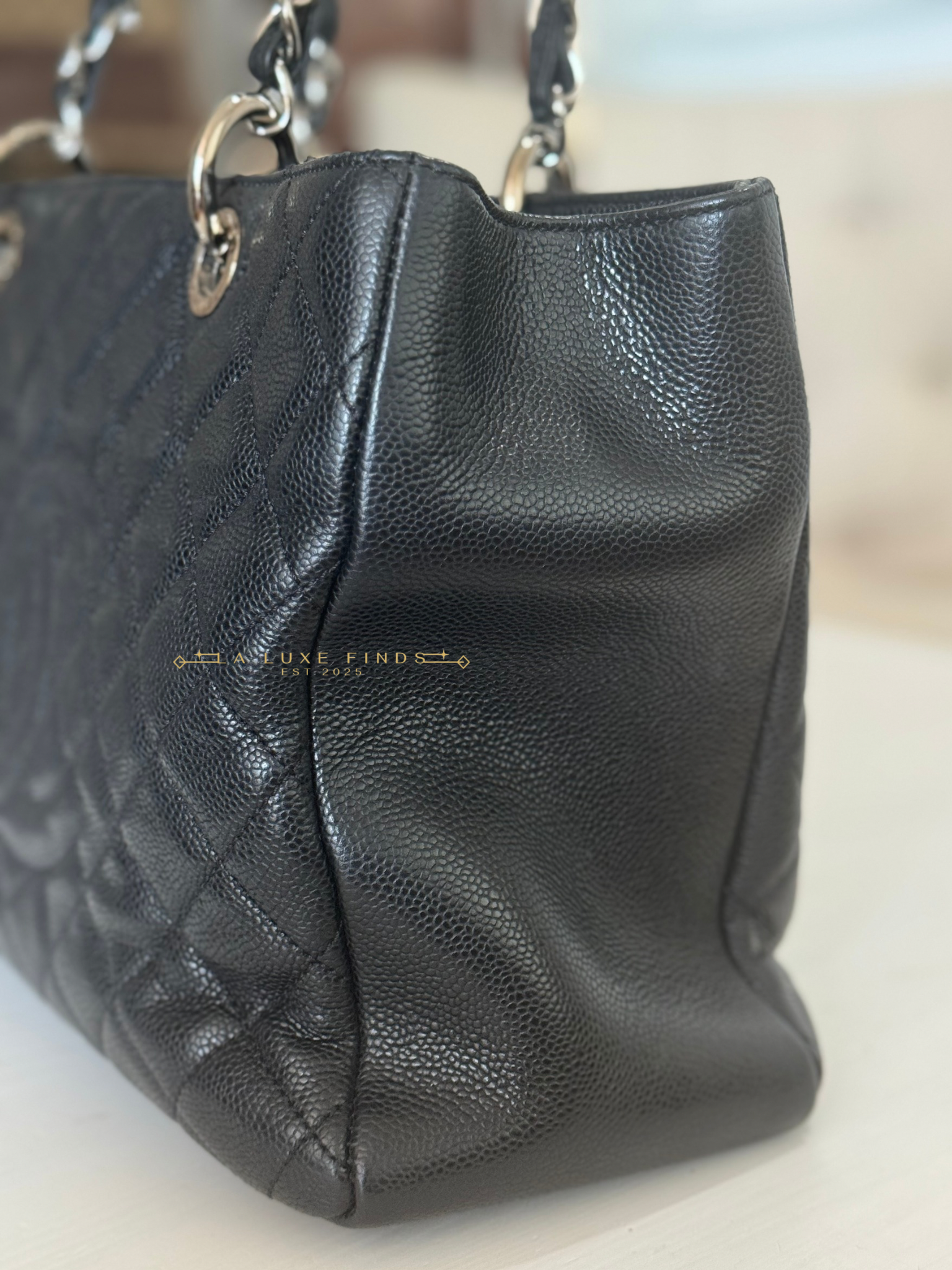 CHANEL 2010 Caviar Grand Shopping Tote