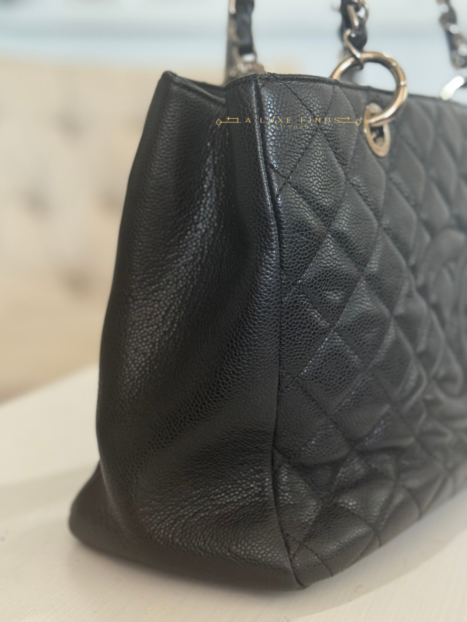 CHANEL 2010 Caviar Grand Shopping Tote