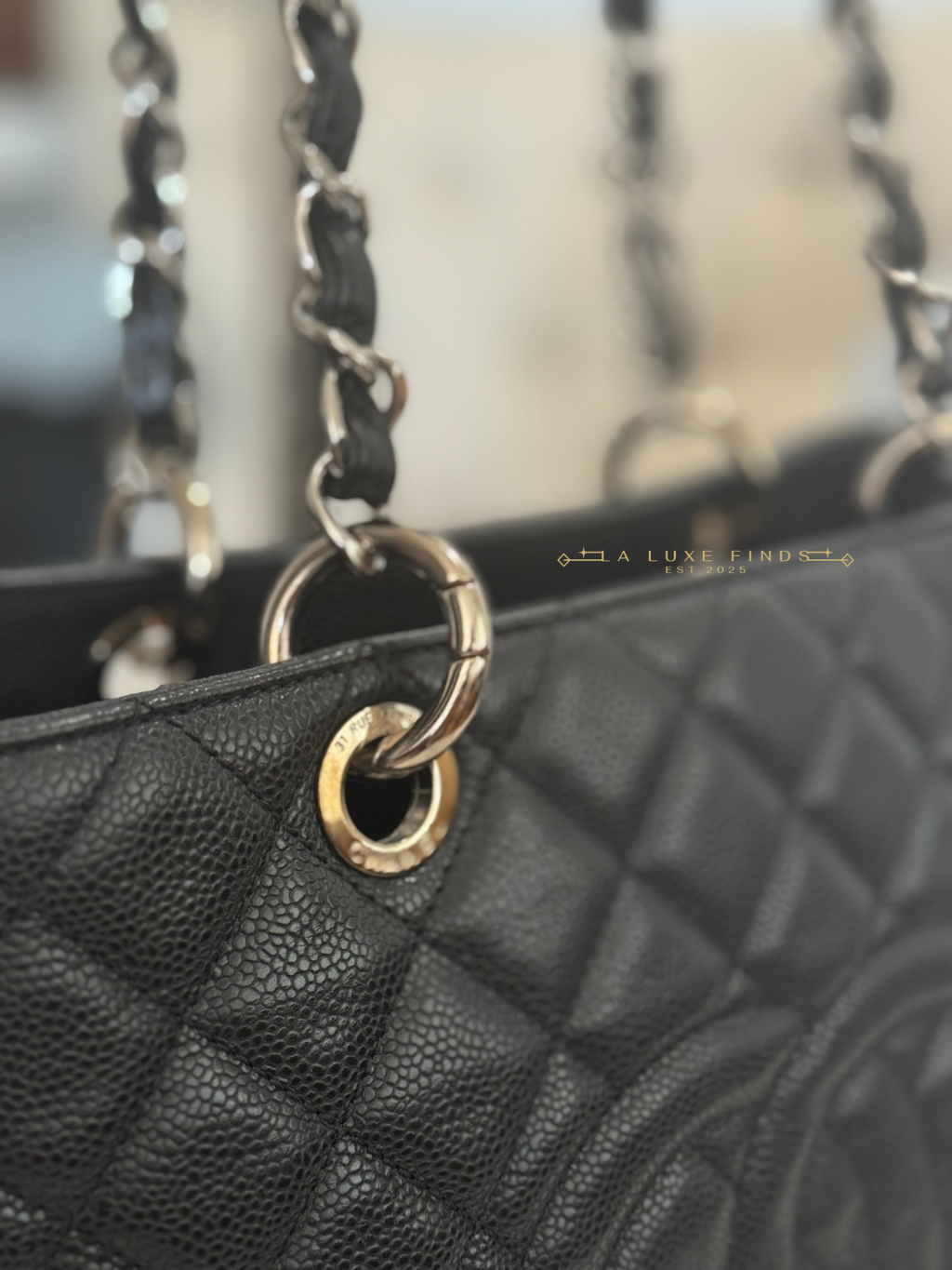 CHANEL 2010 Caviar Grand Shopping Tote