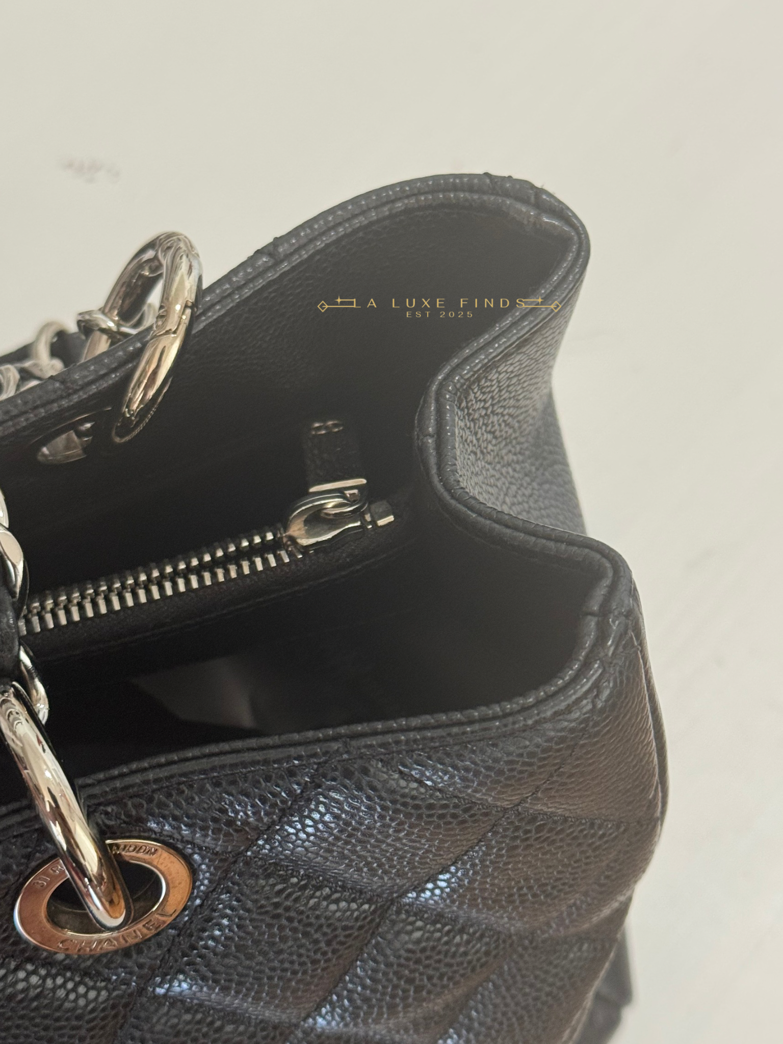 CHANEL 2010 Caviar Grand Shopping Tote