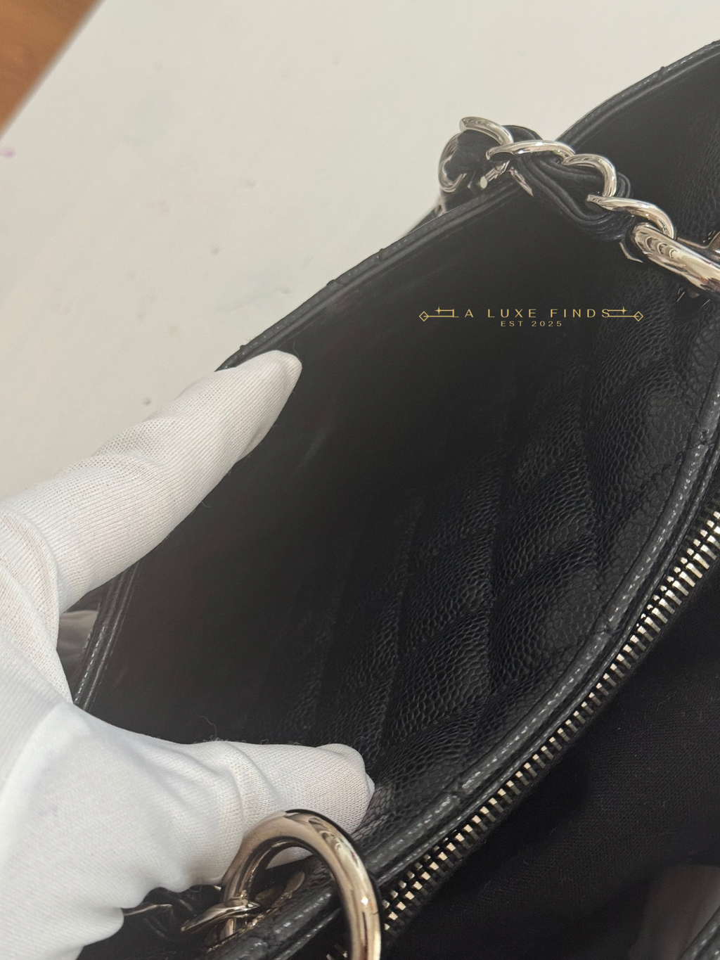 CHANEL 2010 Caviar Grand Shopping Tote