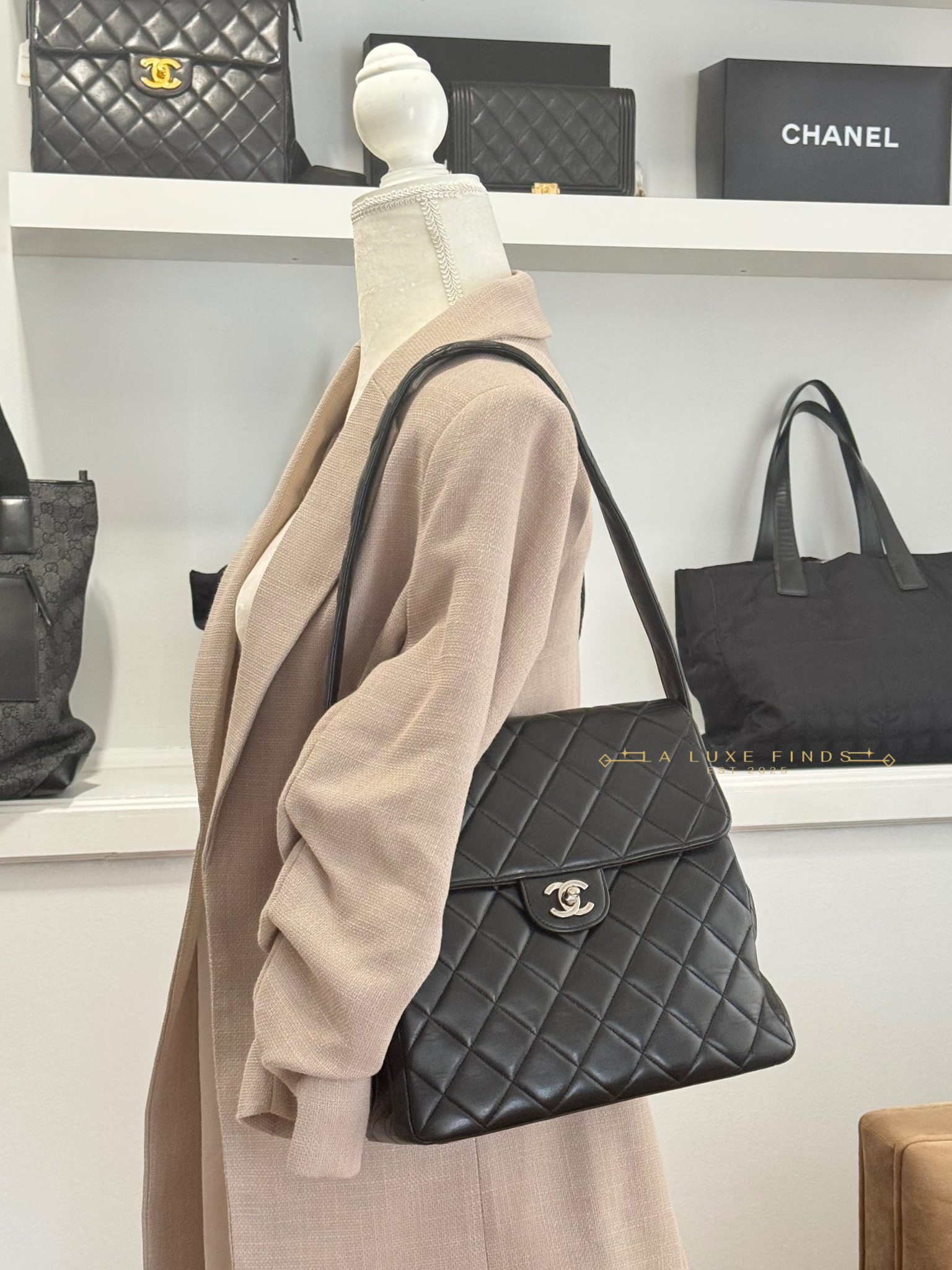 CHANEL Vintage Double Sided Shoulder Bag