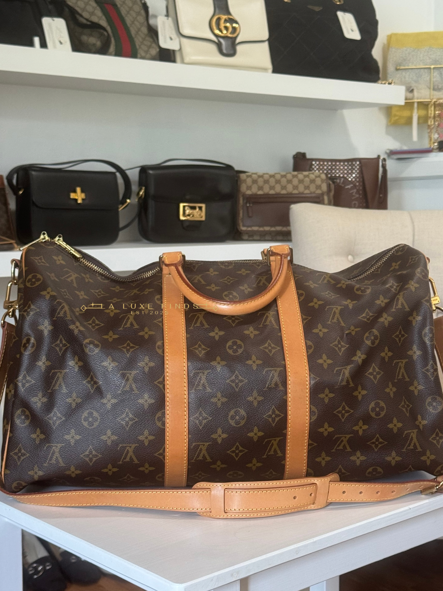 LOUIS VUITTON 1993 Monogram Keepall Bandouliere 50