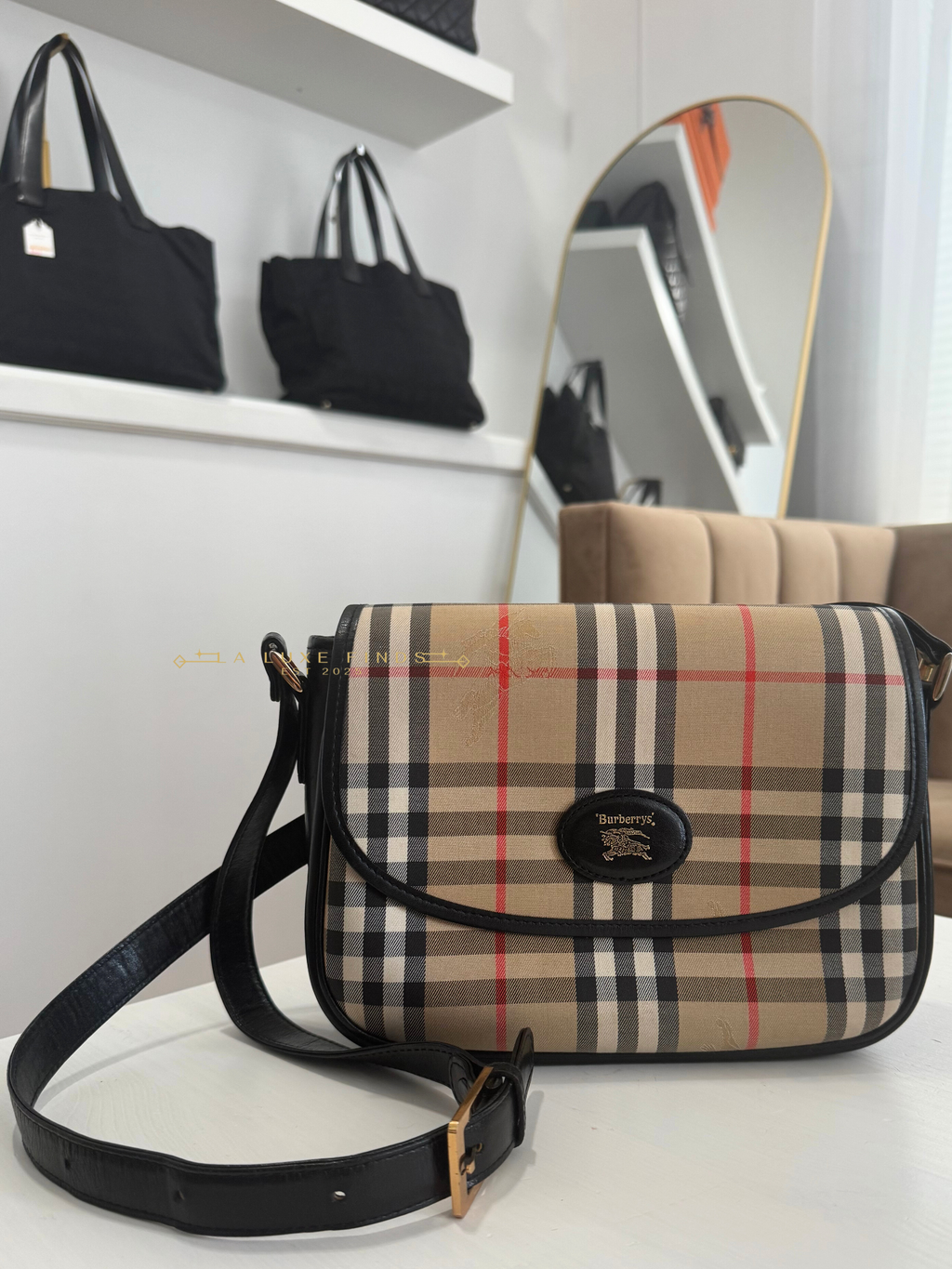 BURBERRY Nova Check 2-way Bag