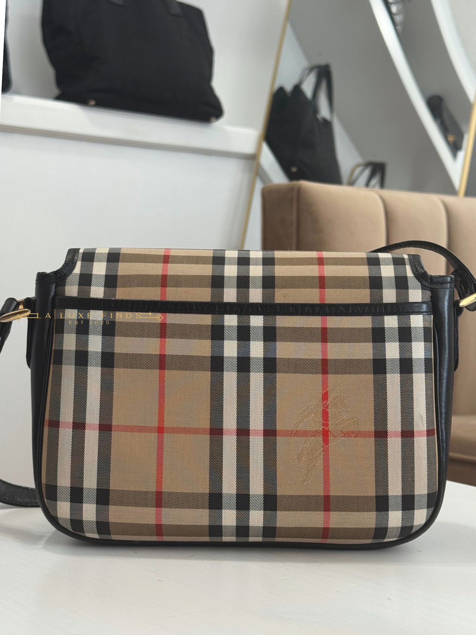 BURBERRY Nova Check 2-way Bag