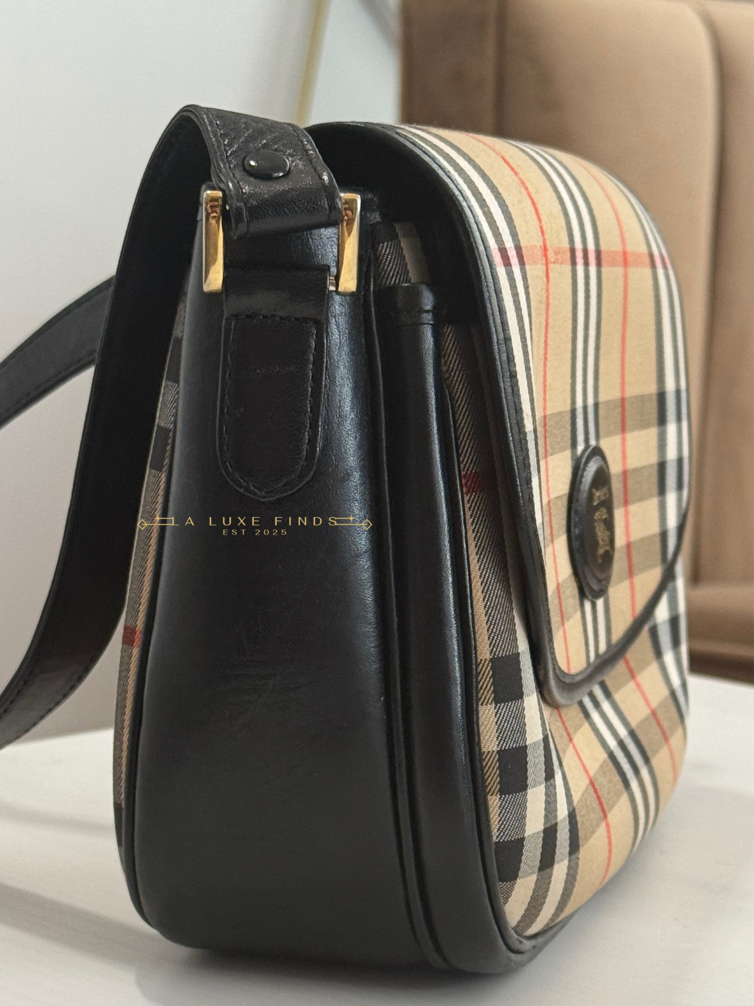 BURBERRY Nova Check 2-way Bag
