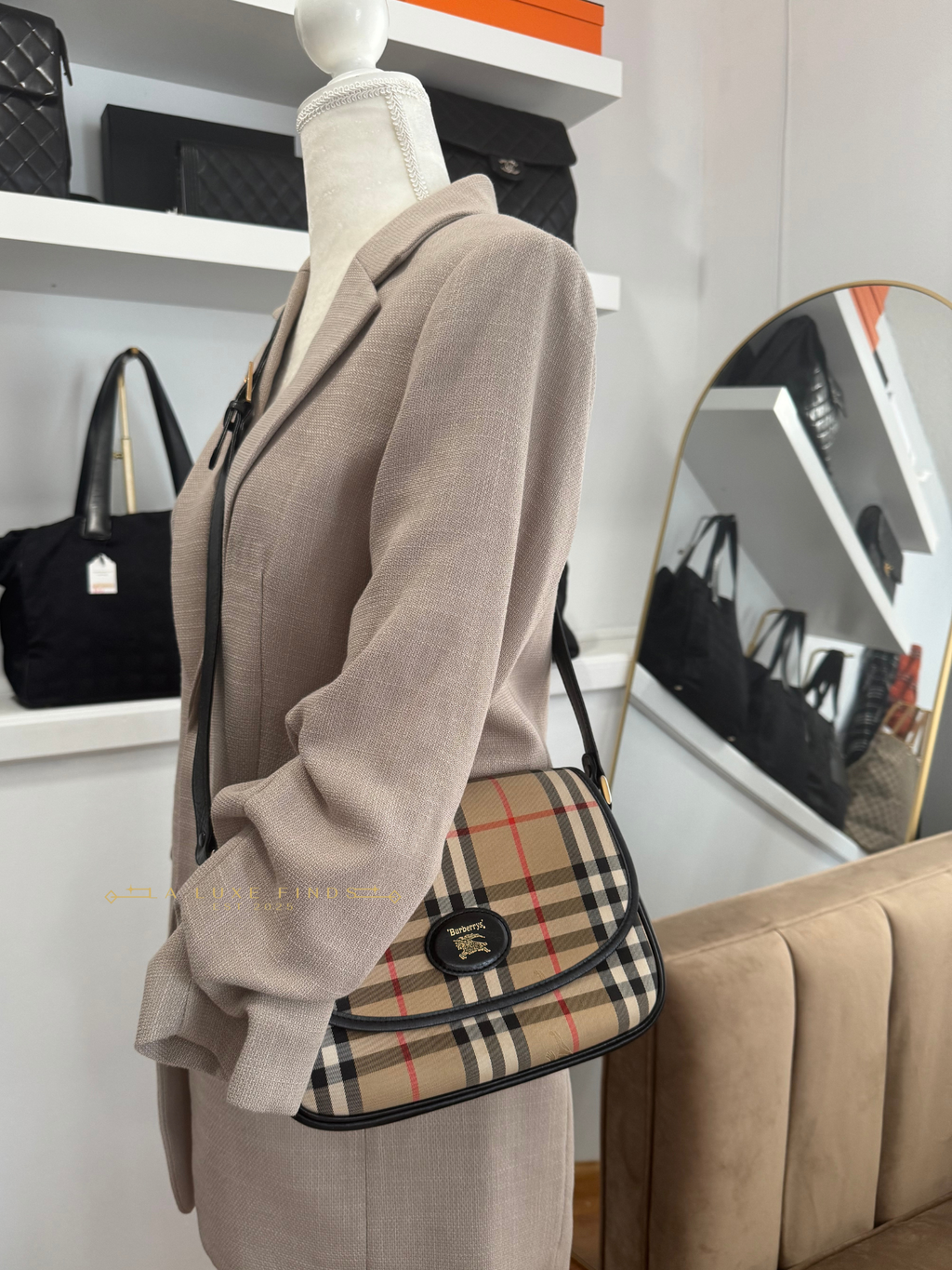 BURBERRY Nova Check 2-way Bag