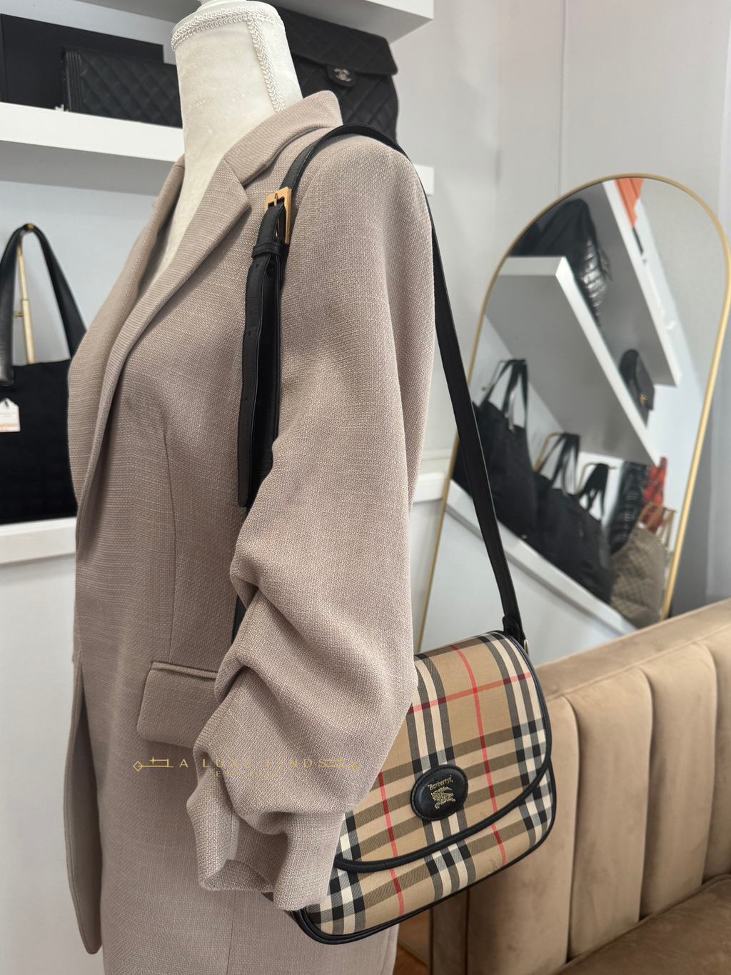 BURBERRY Nova Check 2-way Bag