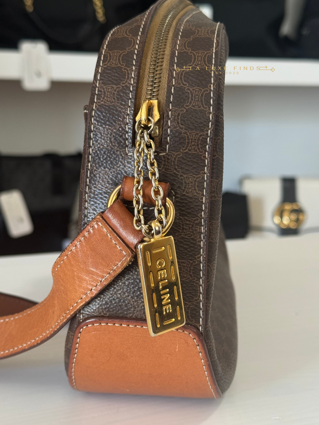CELINE Macadam Messenger Bag