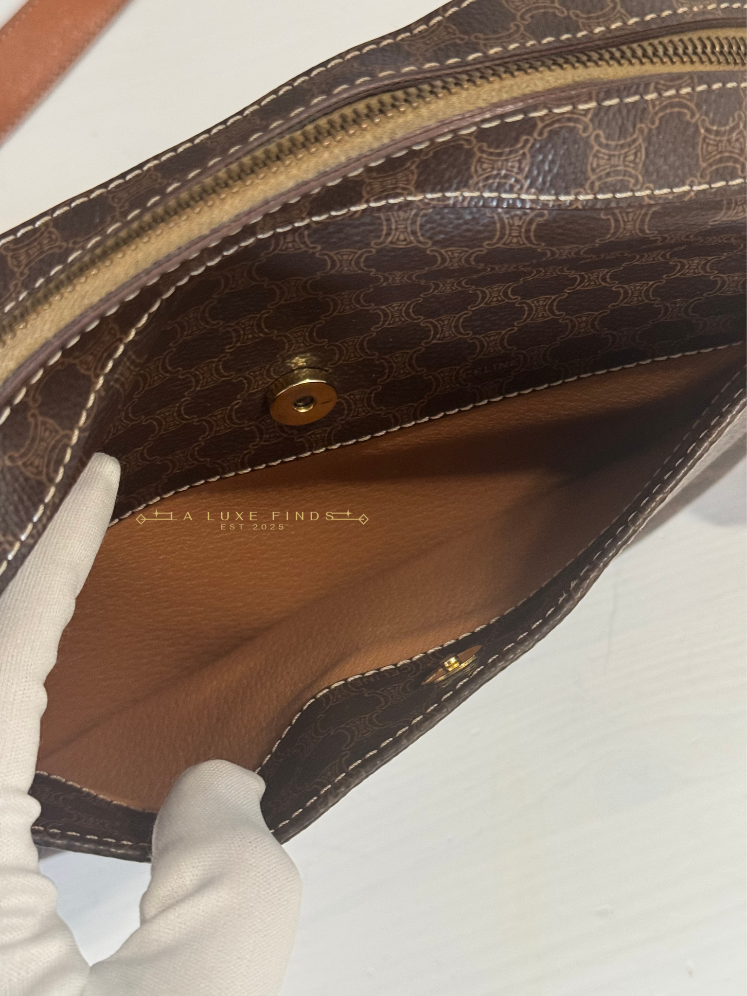 CELINE Macadam Messenger Bag
