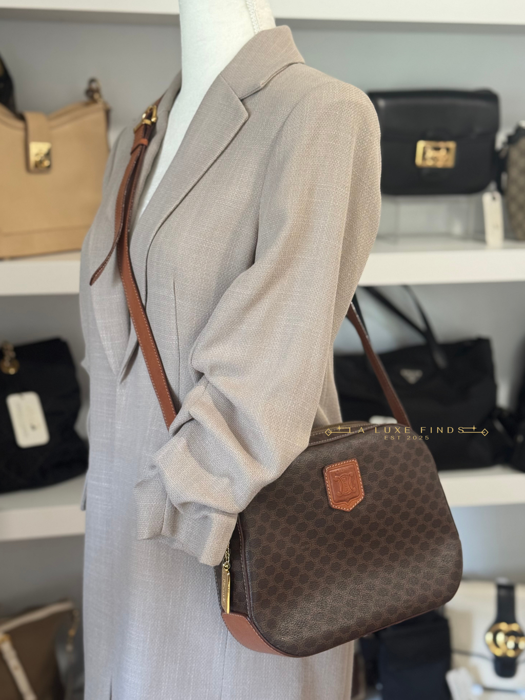 CELINE Macadam Messenger Bag