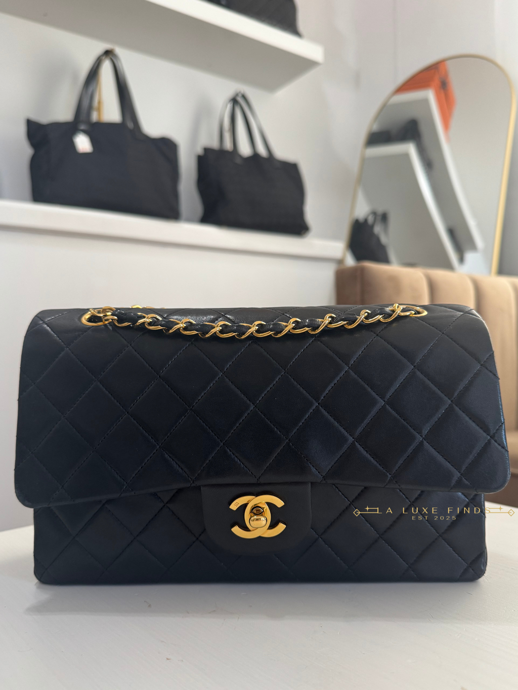 CHANEL 1991 Classic Double Flap Lambskin 25