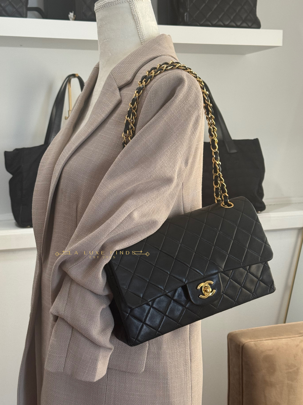 CHANEL 1991 Classic Double Flap Lambskin 25