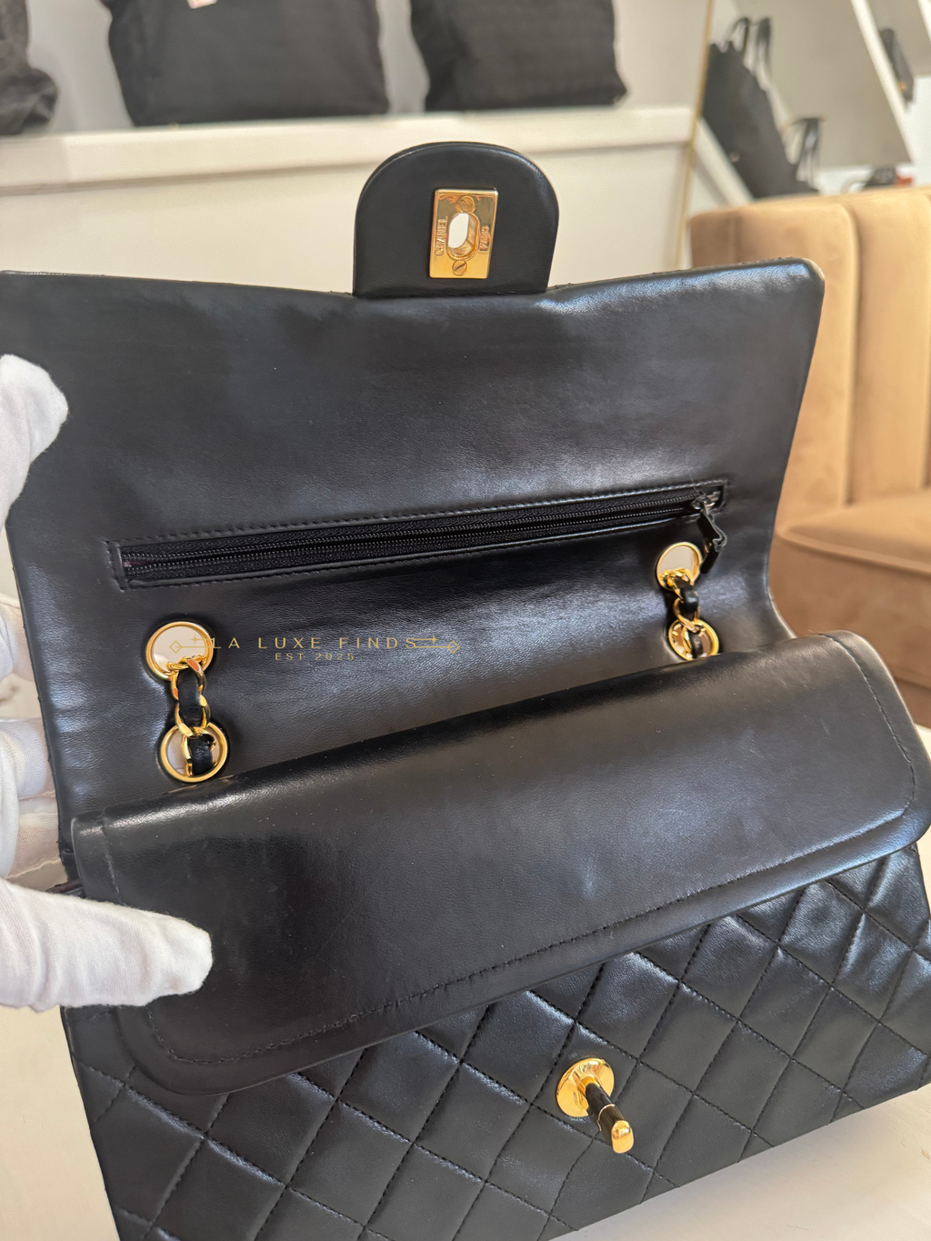 CHANEL 1991 Classic Double Flap Lambskin 25