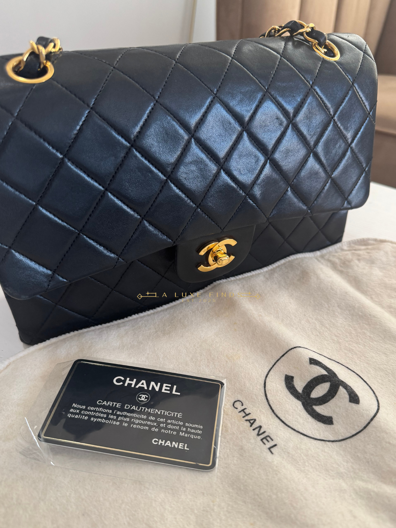 CHANEL 1991 Classic Double Flap Lambskin 25