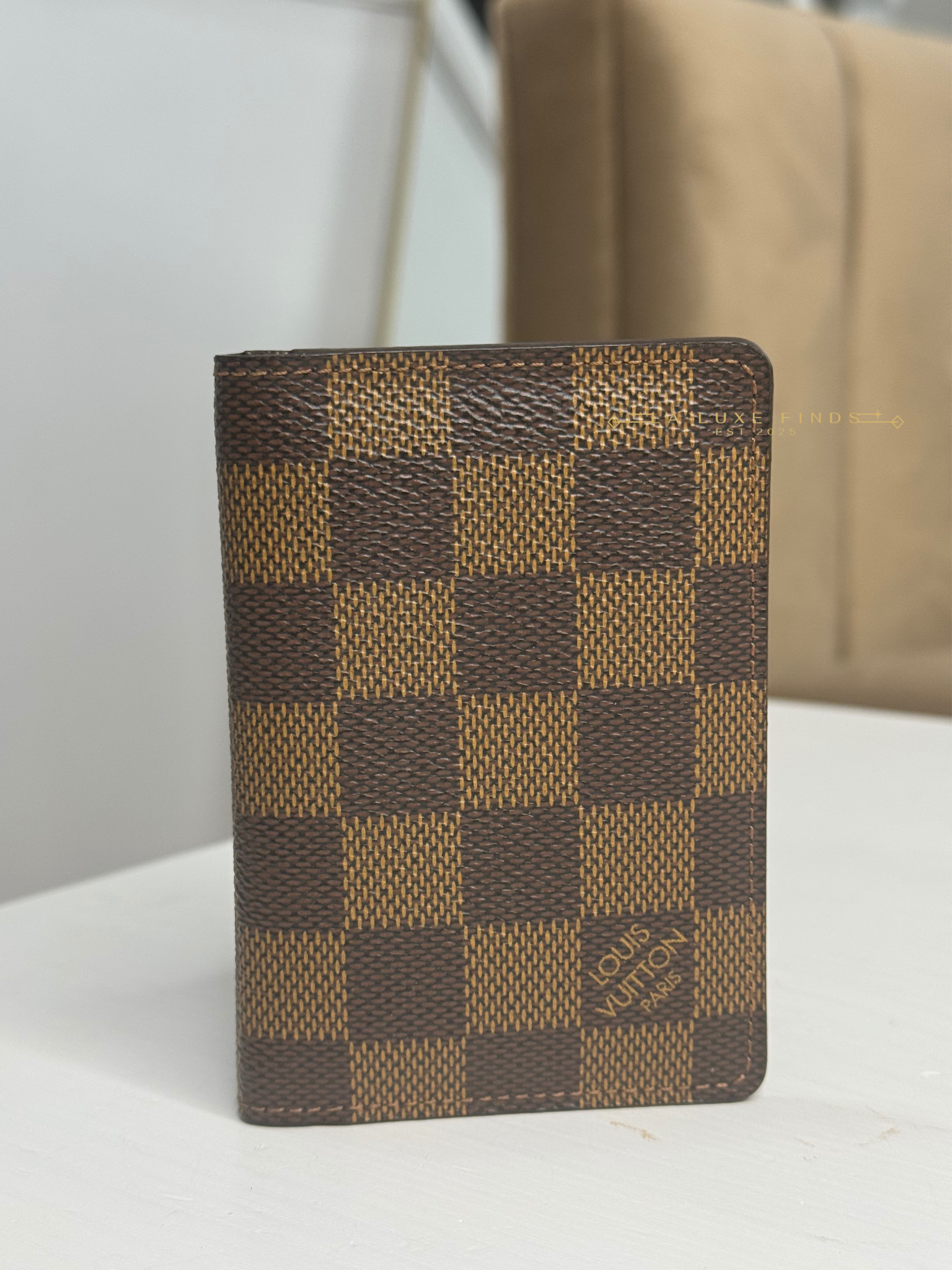 LOUIS VUITTON 2006 Damier Ebene Bi-fold Card Holder