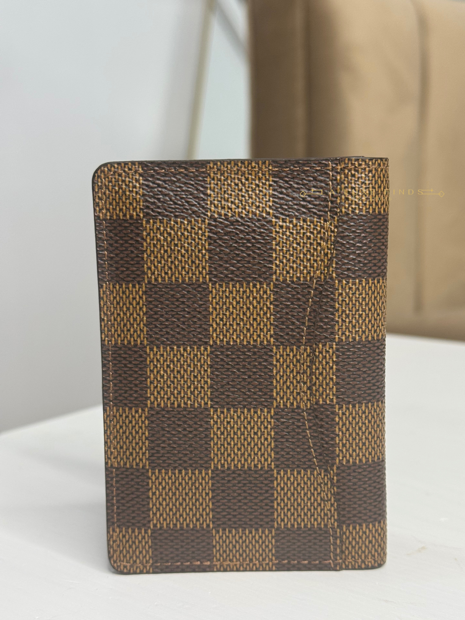 LOUIS VUITTON 2006 Damier Ebene Bi-fold Card Holder