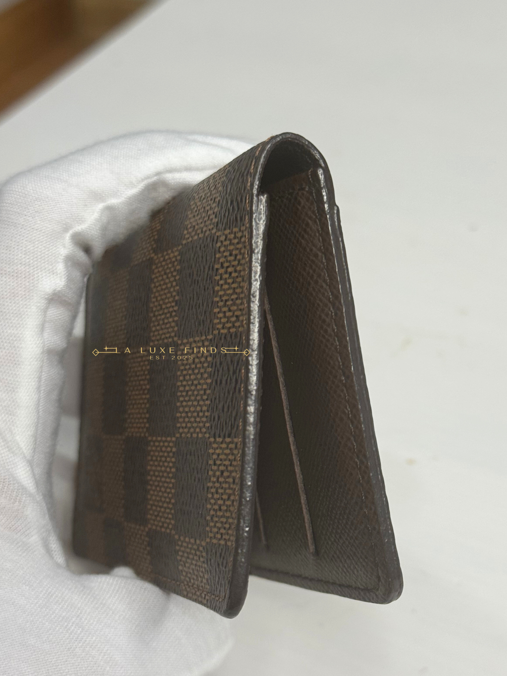 LOUIS VUITTON 2006 Damier Ebene Bi-fold Card Holder